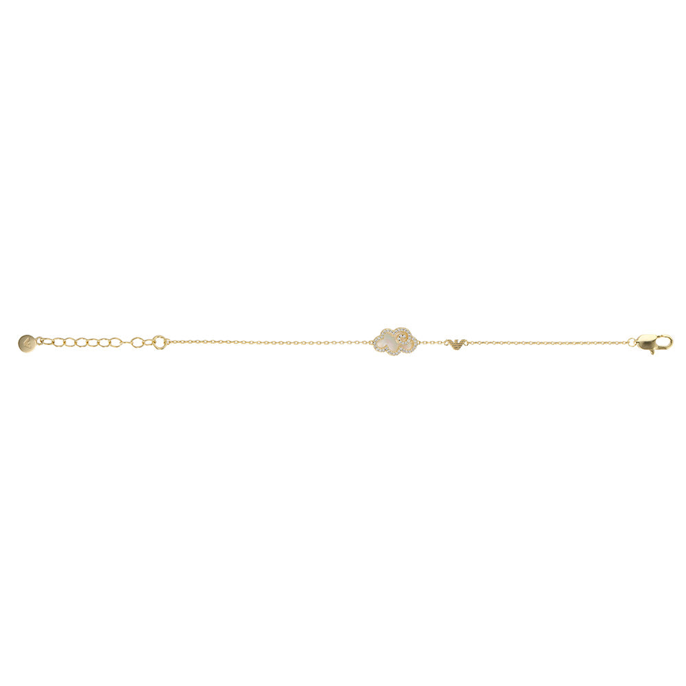Emporio Armani Gold-Plated Brass Bracelet with Sentimental Mother-of-Pearl