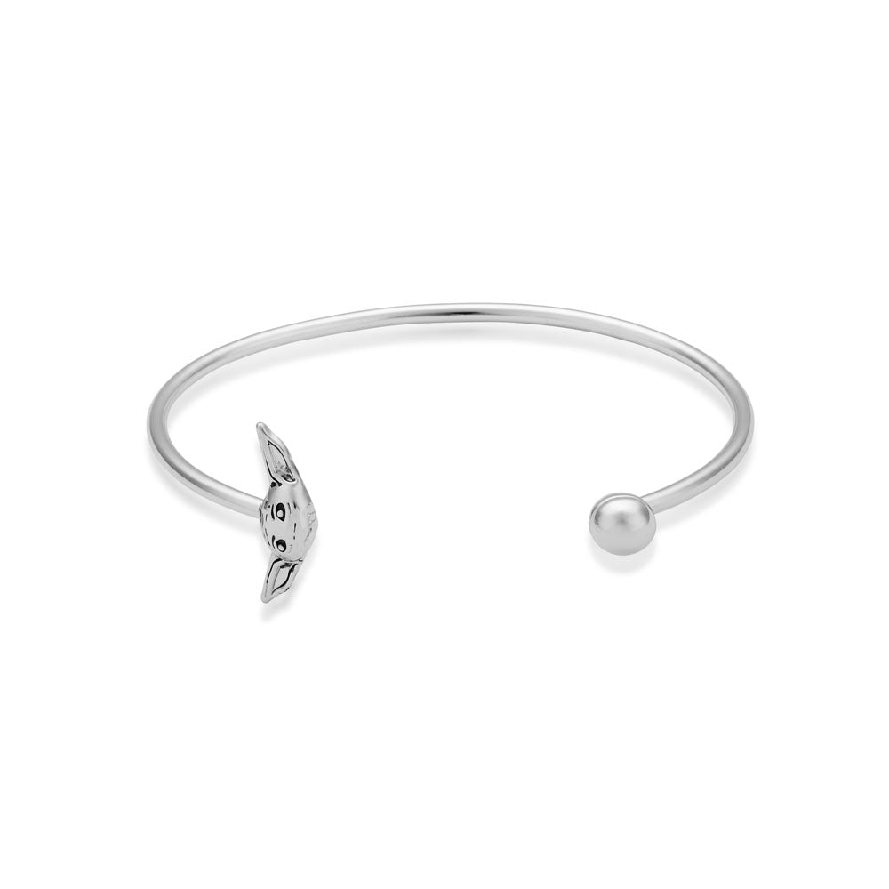 Disney Star Wars White Gold Plated 60mm The Mandalorian's Baby Bangle