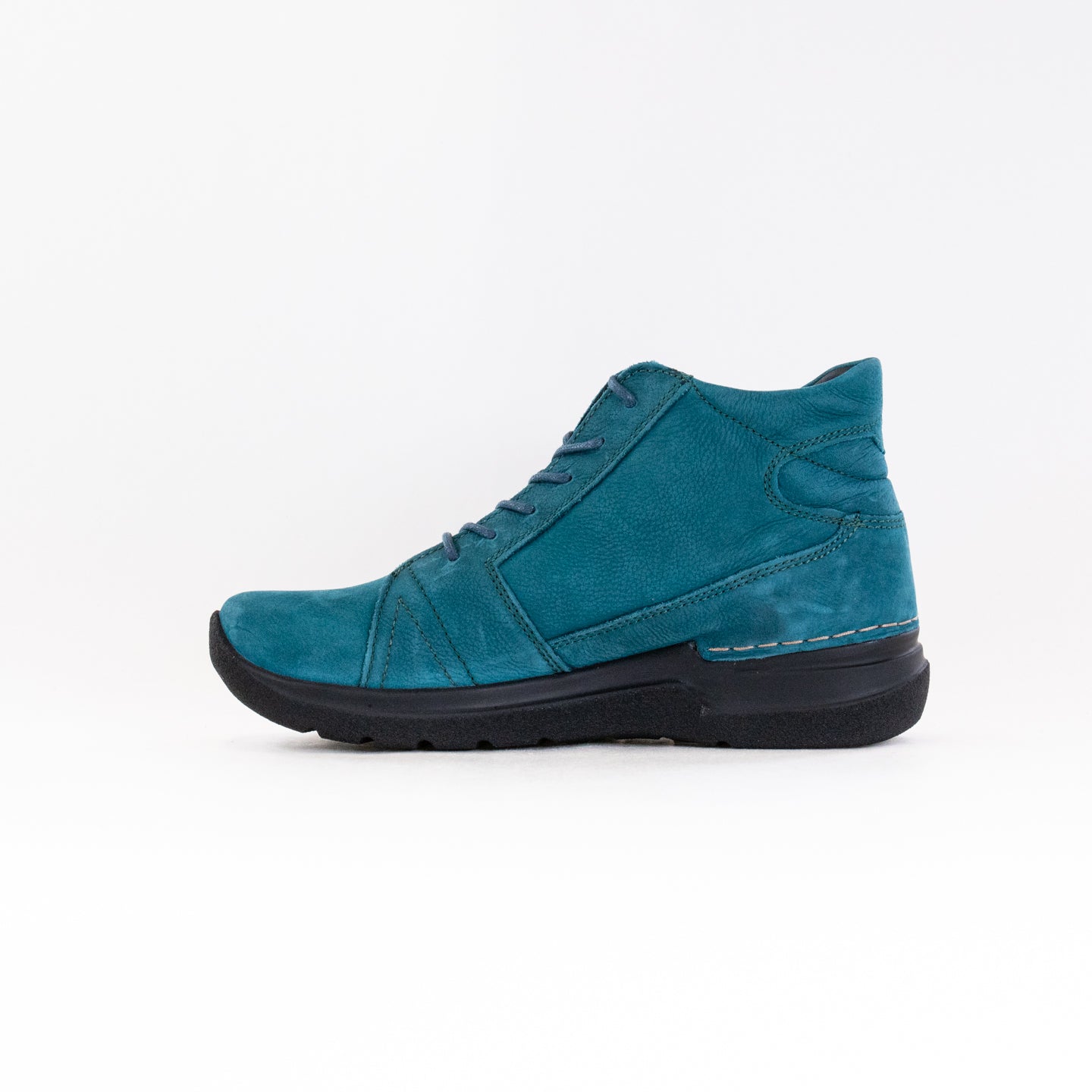 Wolky Women's Ankle-High Lace-Up Shoes - Petrol Nubuck Leather