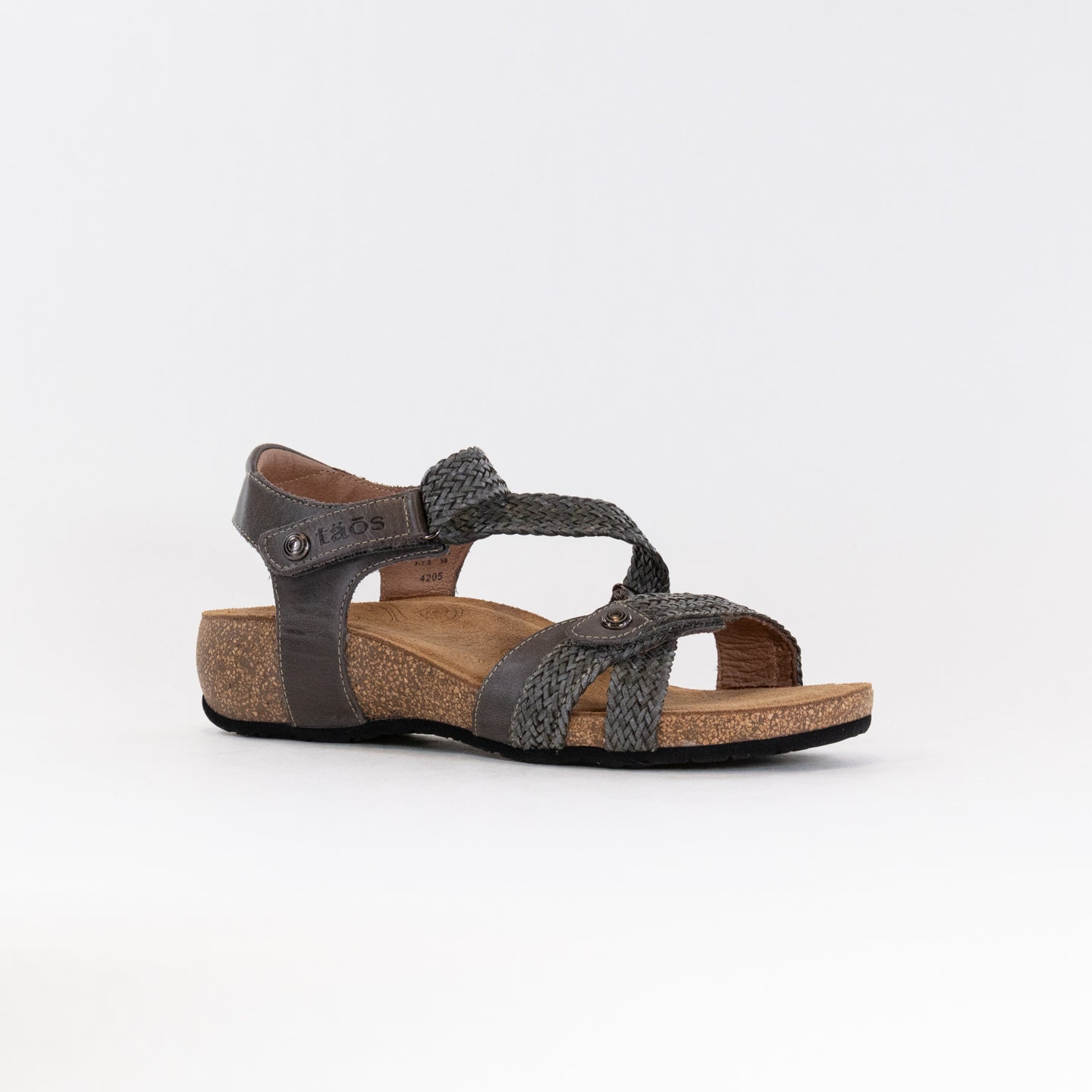Women's Taos Trulie Leather Sandals in Dark Grey