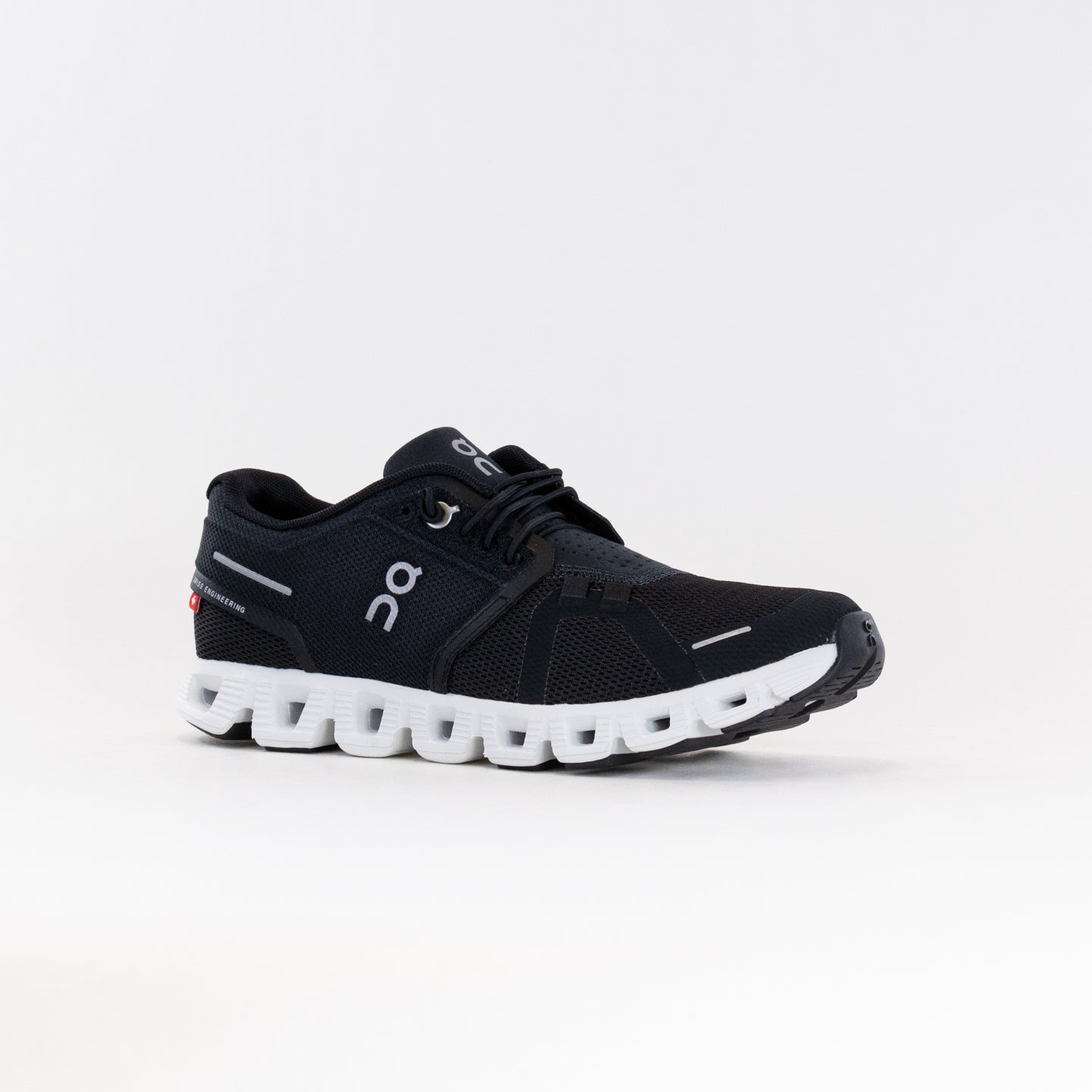 On Women's Cloud 5 Running Shoes - Stylish Black and White Design