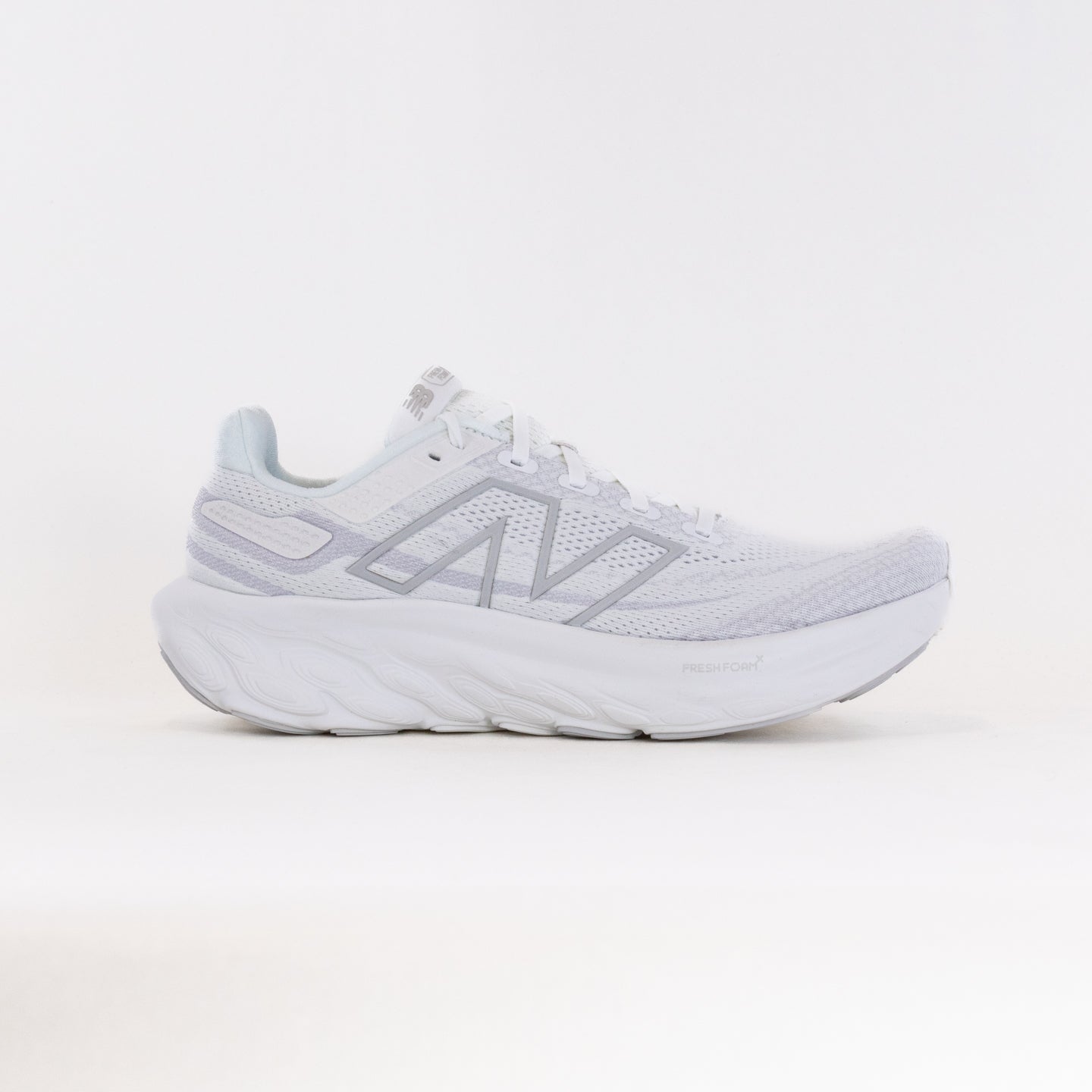 Men's New Balance 1080V13 Running Shoes in White and Grey Color Scheme