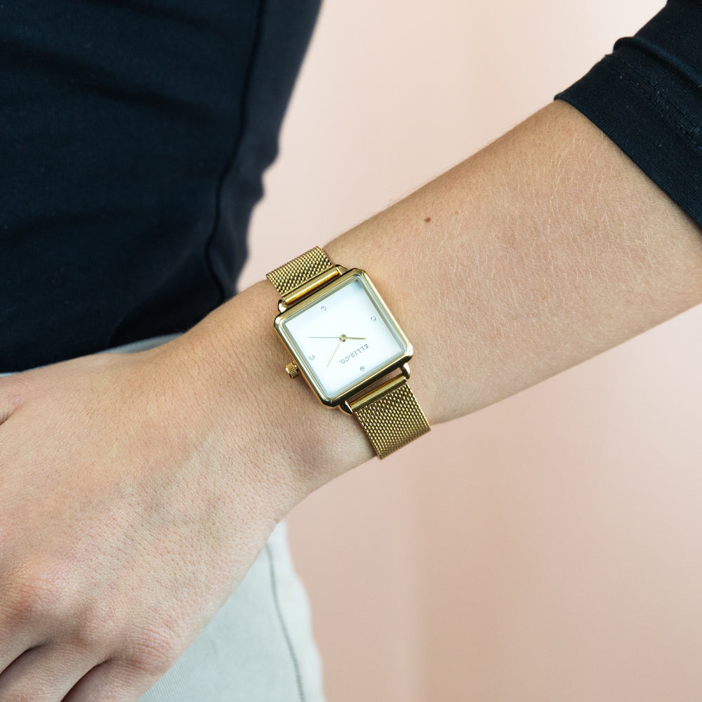 Ellis & Co Elegant 'Alyssa' Women's Gold-Toned Wristwatch