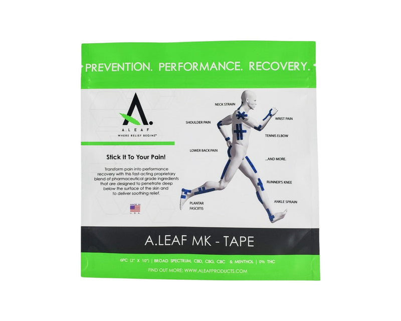 Advanced A.Leaf Broad - Spectrum CBD Kinesiology Muscle Tape for Optimal Performance and Faster Recovery