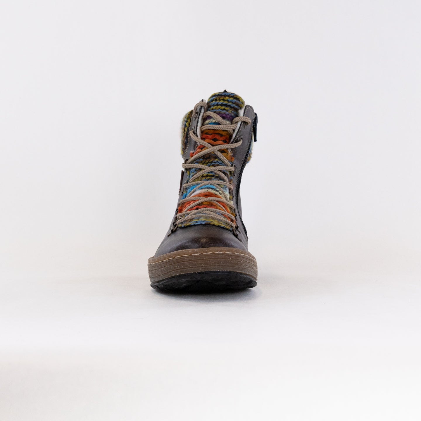 Rieker Z6743 Felicitas Women's Basalt/Orange Multi Comfort Boots