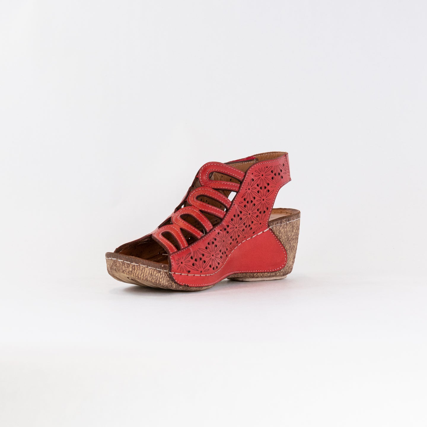 Spring Step Women's Red Inocencia Premium Leather Sandals
