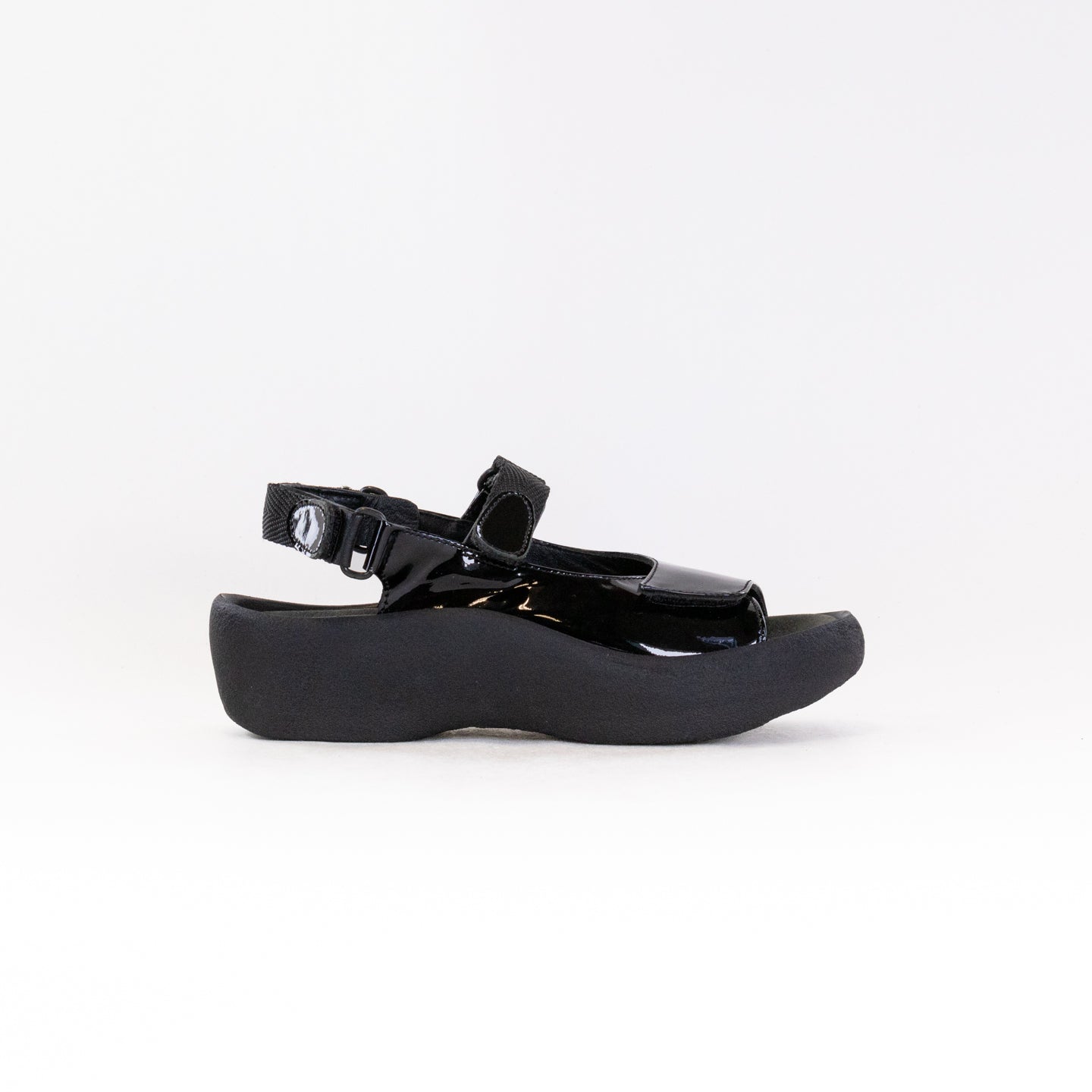Wolky Women's Black Patent Jewel Sandals - Comfortable and Stylish