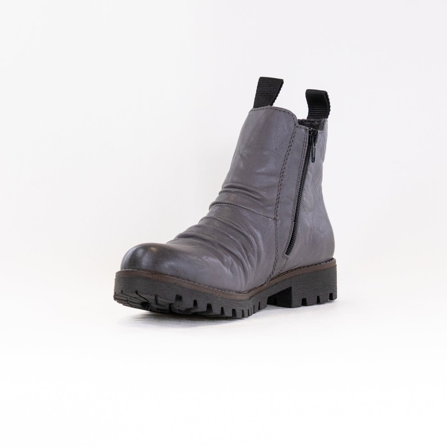 Stylish Women's Rieker Payton 78555 Chelsea Boots in Arctic Grey and Black