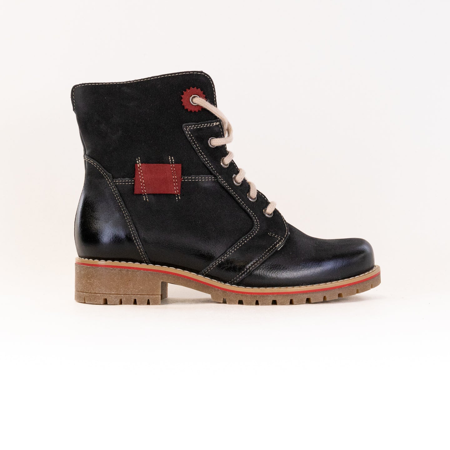 V-Italia Women's 1041 Brigida 476 Ankle Boot in Black Genuine Leather for Winter