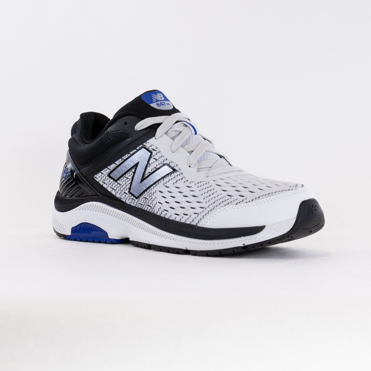 Men's New Balance 847V4 Walking Shoes in White and Blue Color Combination