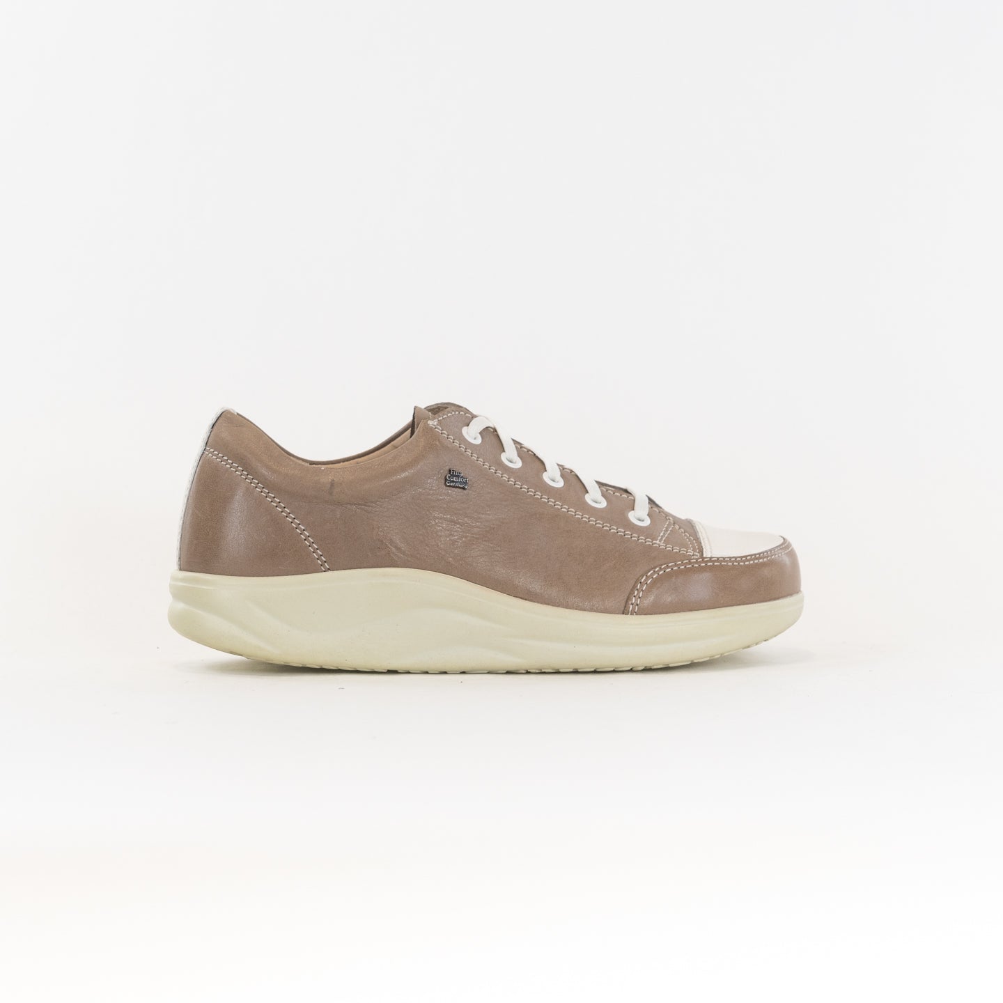 Finn Comfort Women's Ikebukuro Taupe Leather Lace-up Walking Shoes