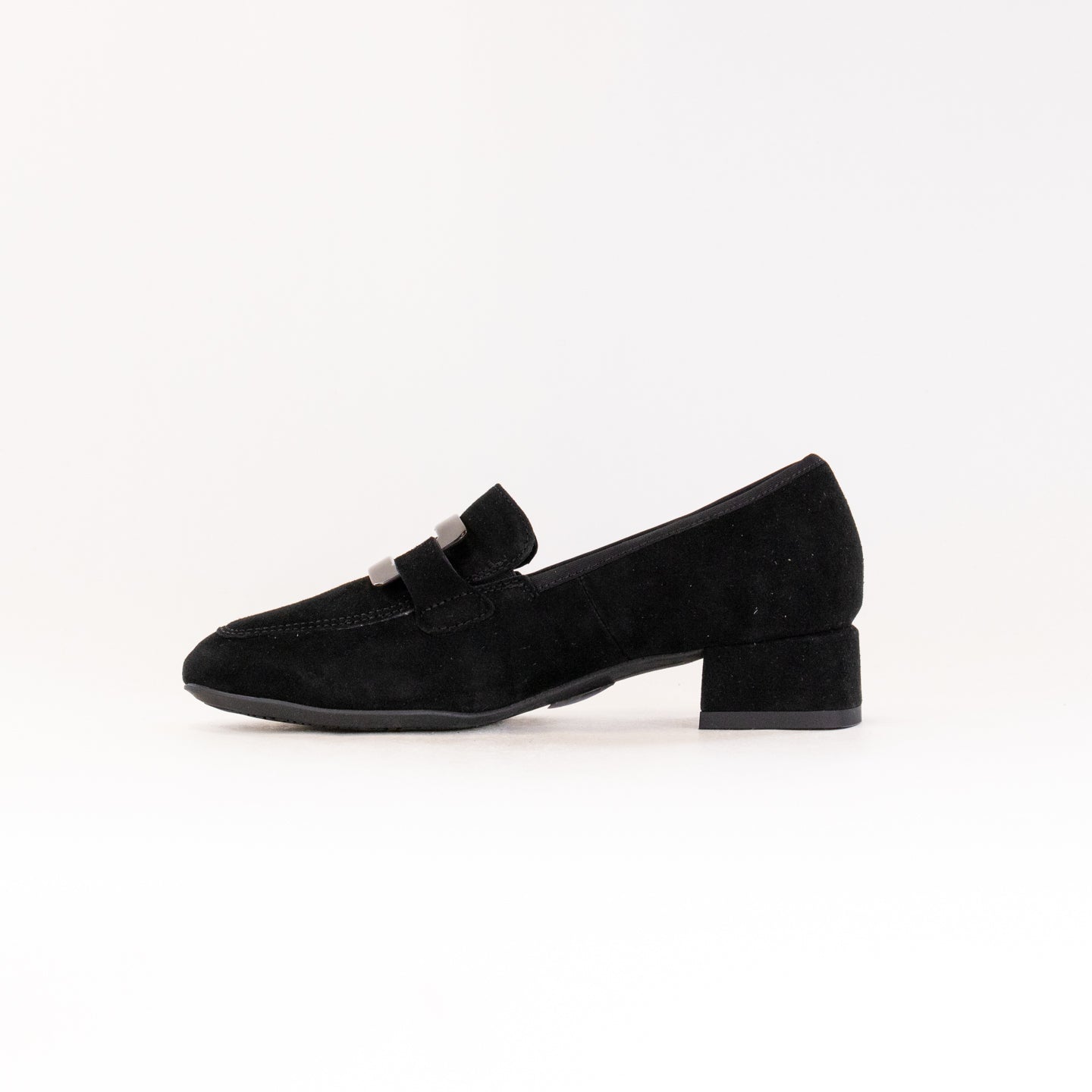 ARA Women's Glimmer Black Suede Loafer Pump - Stylish and Comfortable Footwear