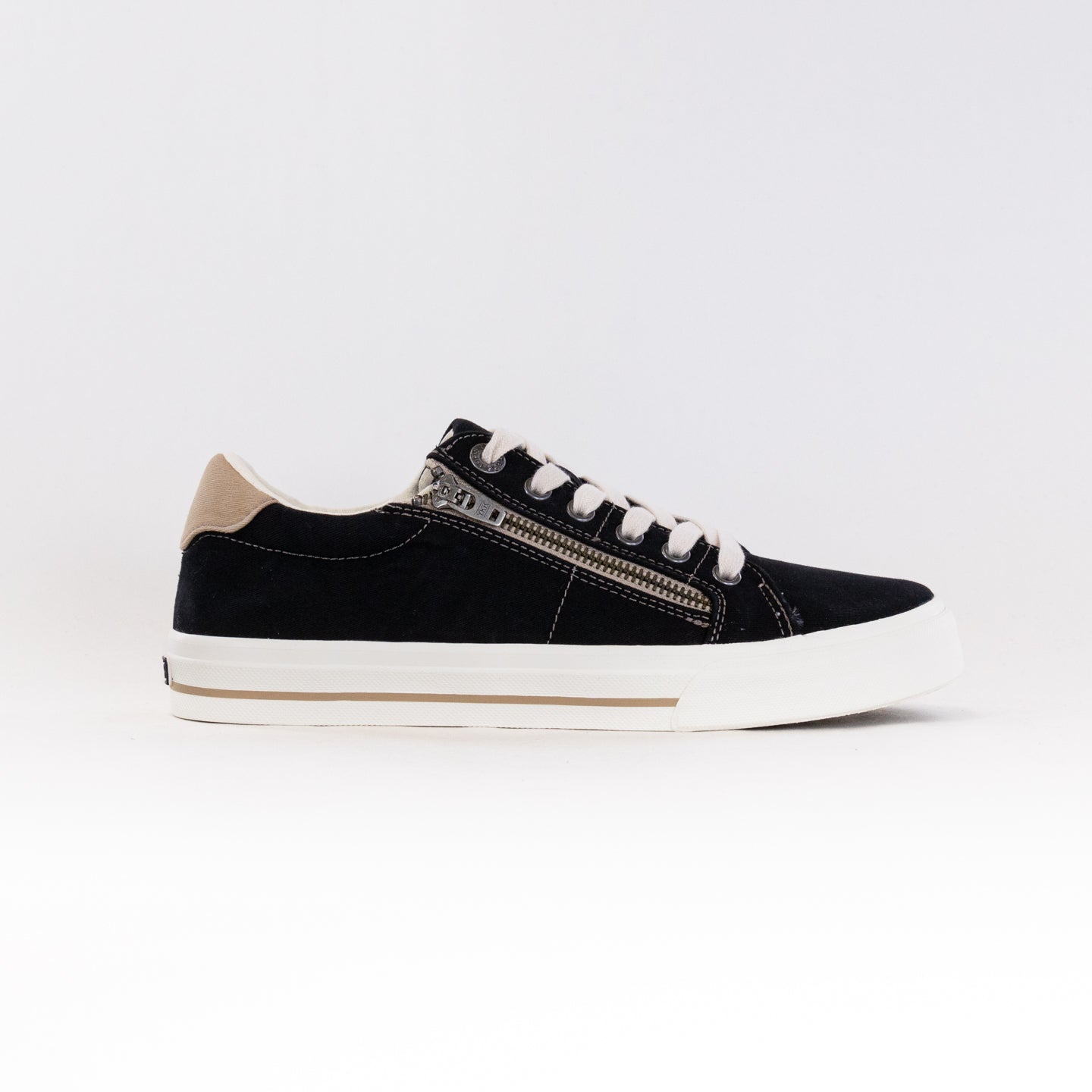 Distressed Black/Tan Taos Z Soul Women's Stylish Canvas Sneakers
