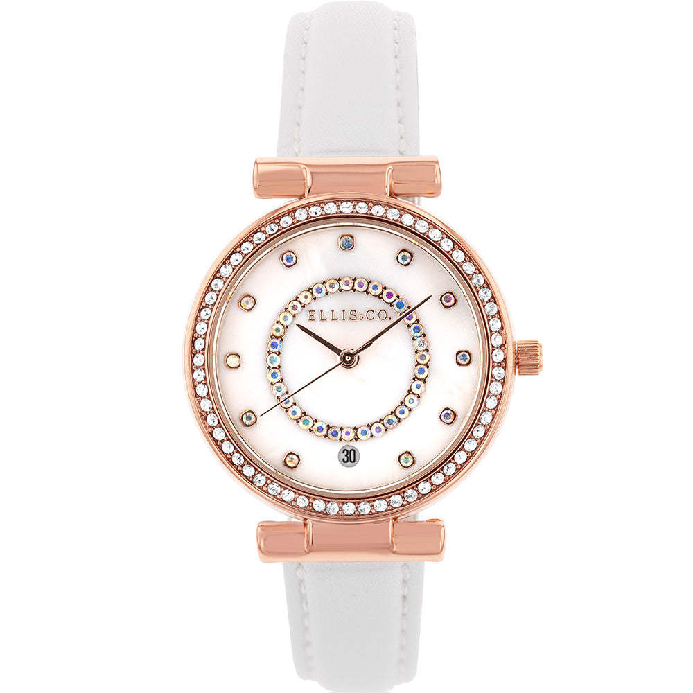 Ellis & Co Pyper Watch with Miyota Date Movement and Leather Strap