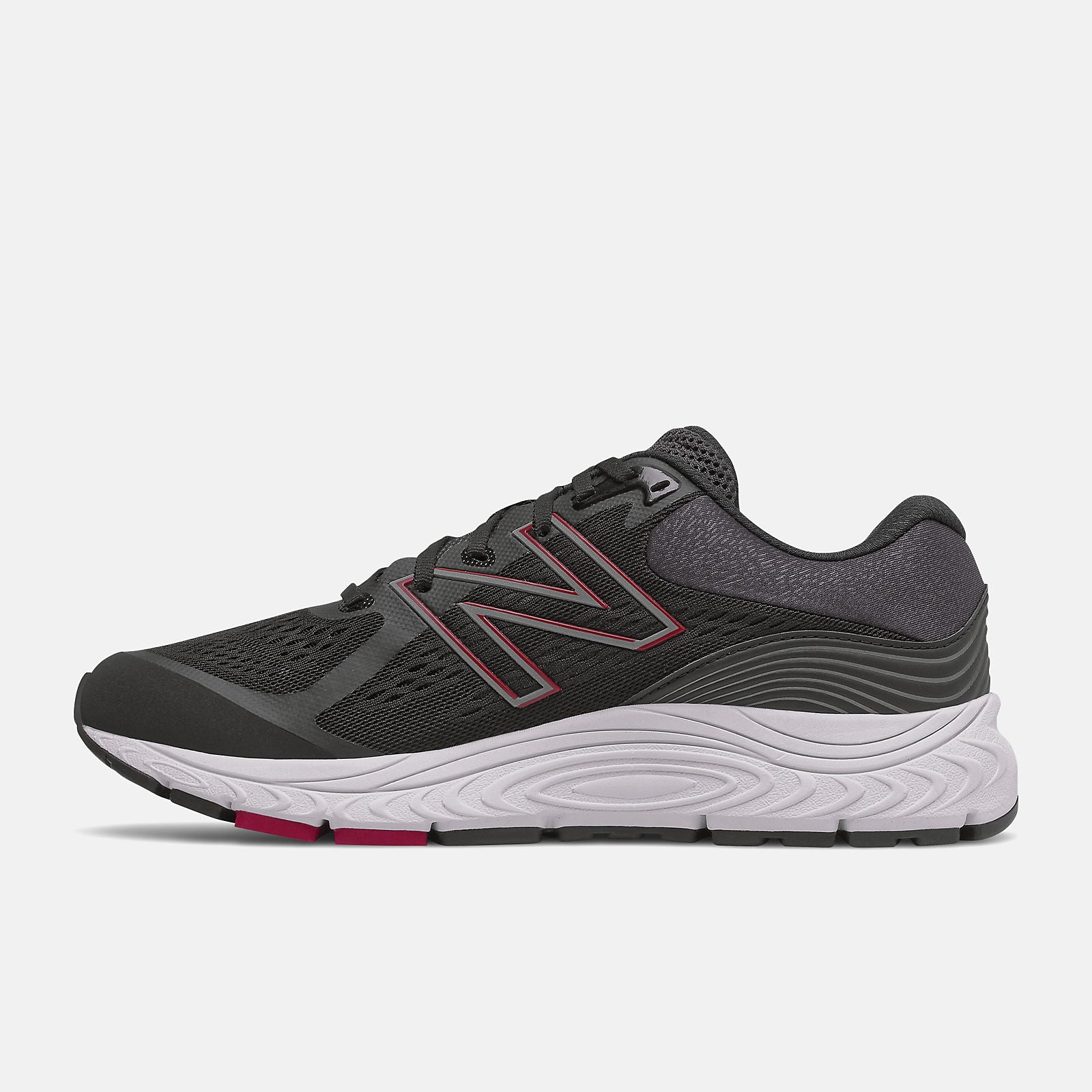 New Balance Men's 840V5 Running Shoes in Stylish Black/Red
