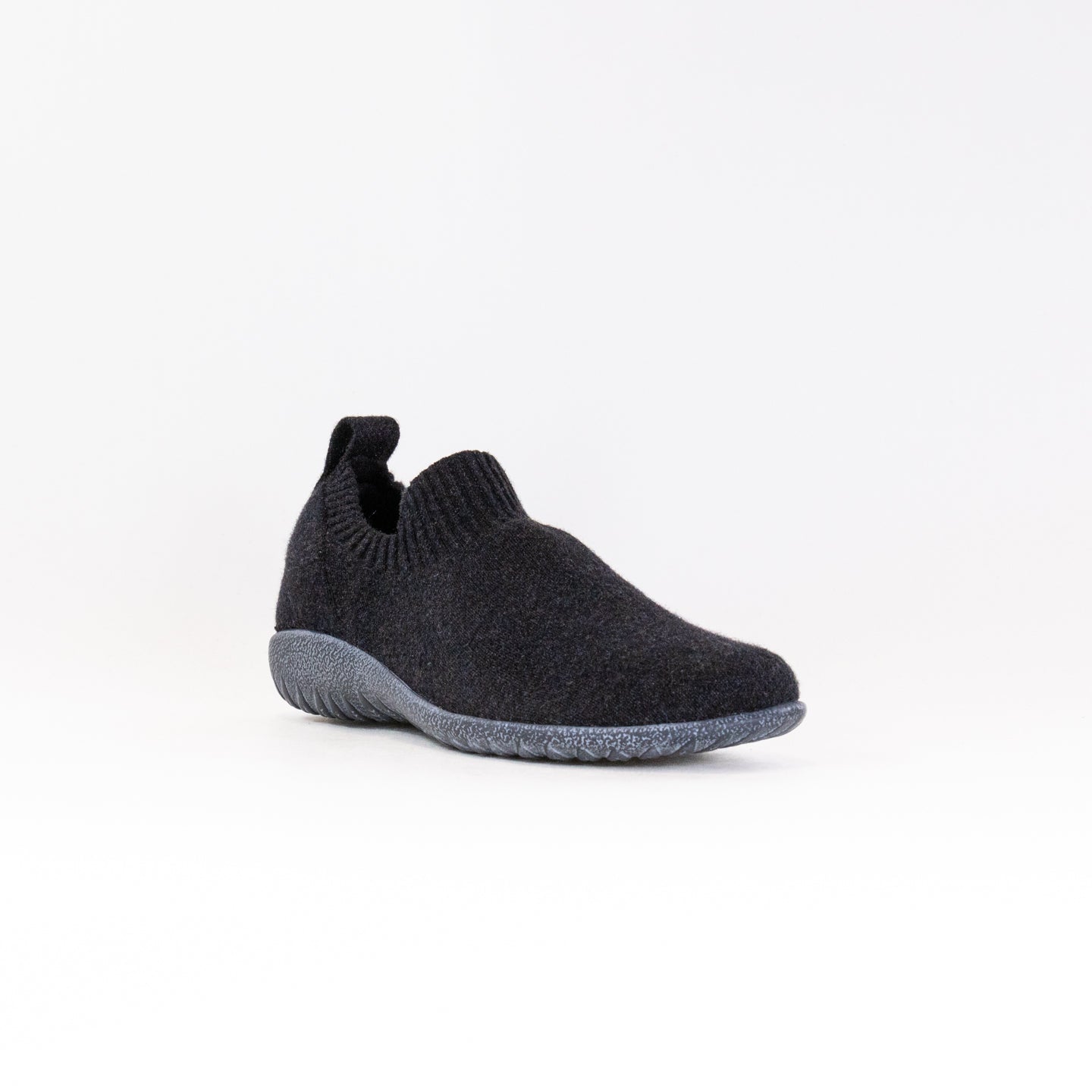 Naot Women's Nuku Slip-On Shoes - Black Knit with Gray Accents