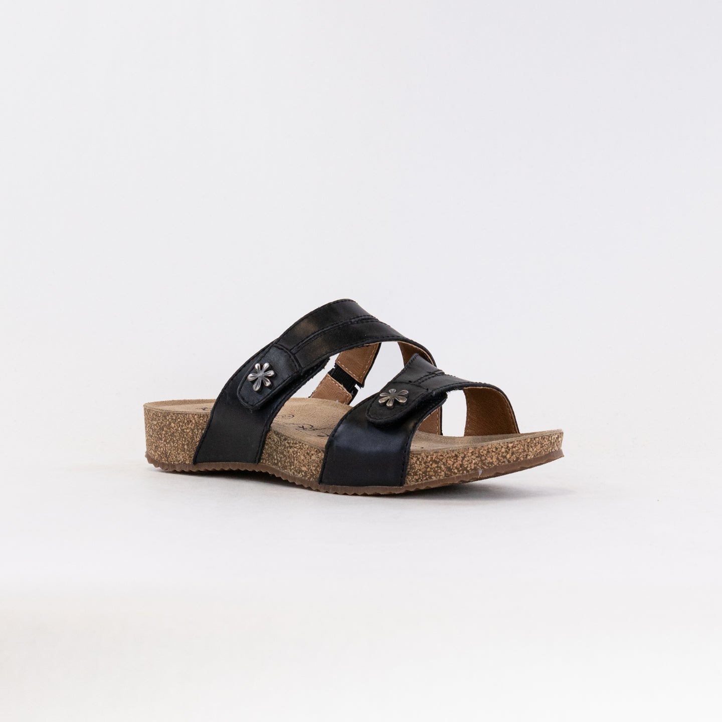 Josef Seibel Women's Stylish Black Tonga 82 Double - Adjustable Slides
