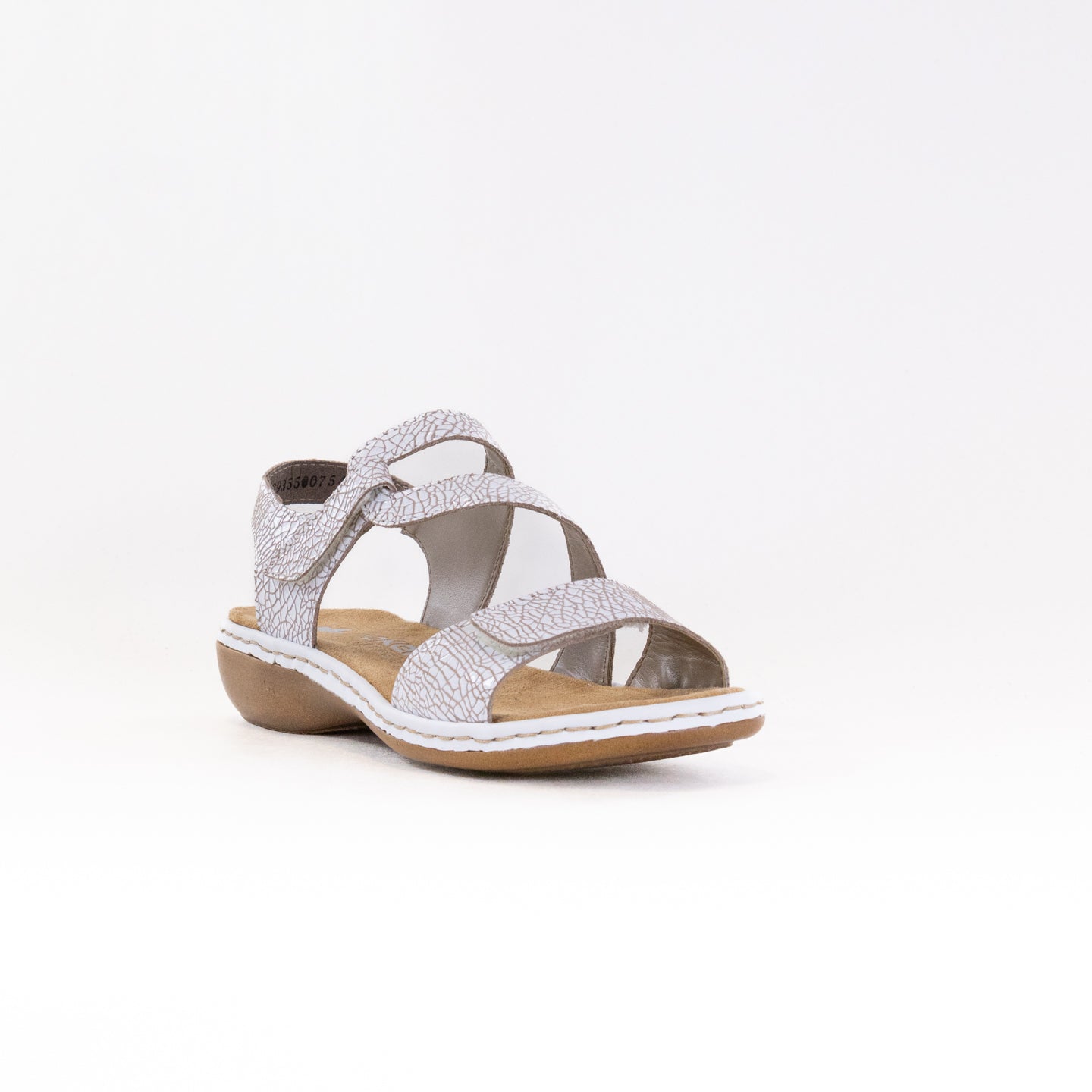 Rieker Women's White Regina C7 Leather Sandals