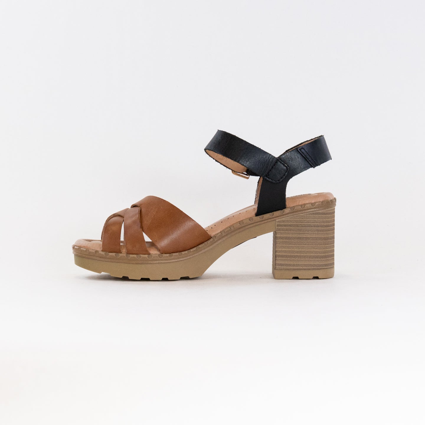 Pikolinos Women's Canarias W8W - 1778 Brandy Mid - Heel Braided Sandals