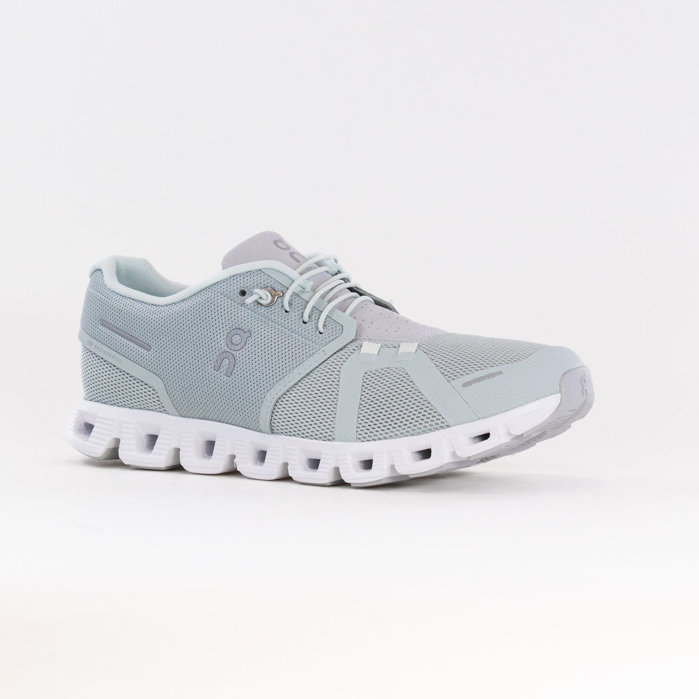 On Men's Cloud 5 Running Shoes in Glacier/Glacier Color