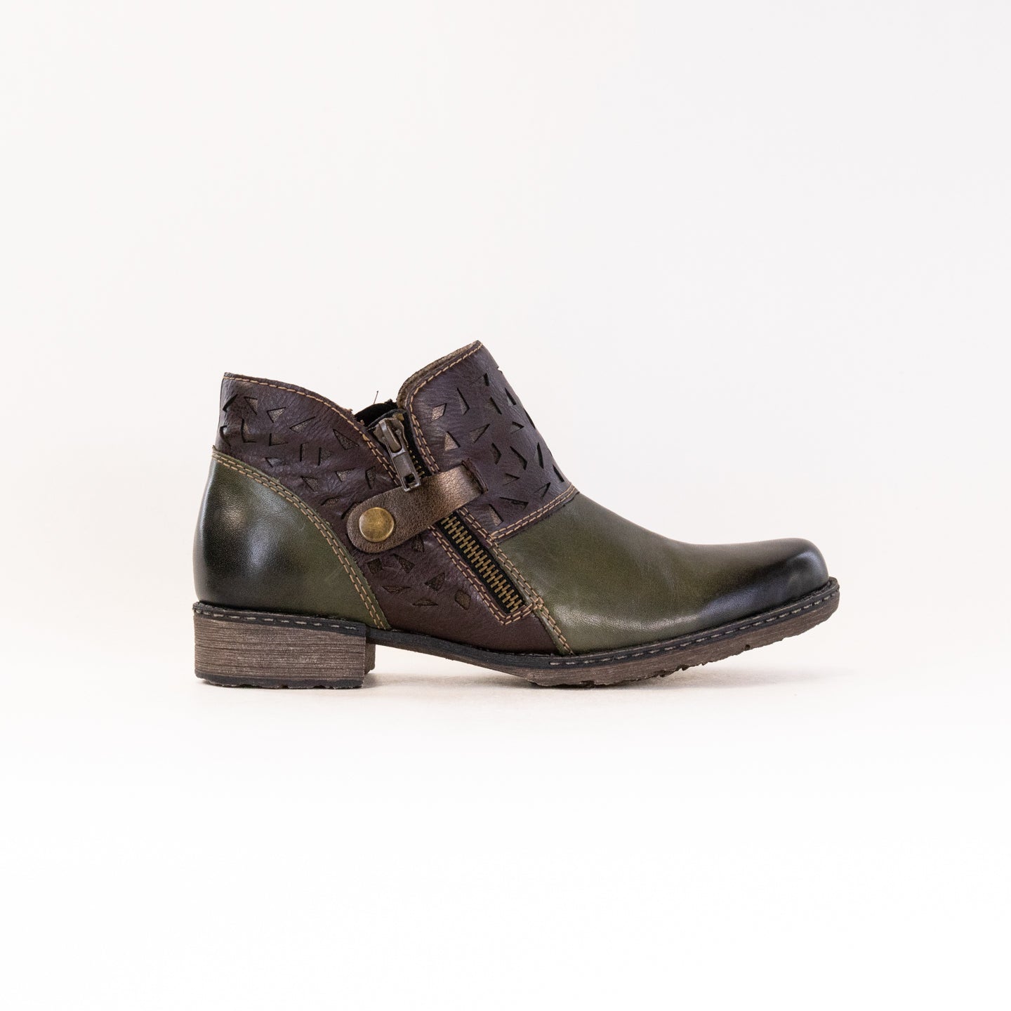 Women's Green Multi - Leather Remonte D4360 - 54 Stylish Boots