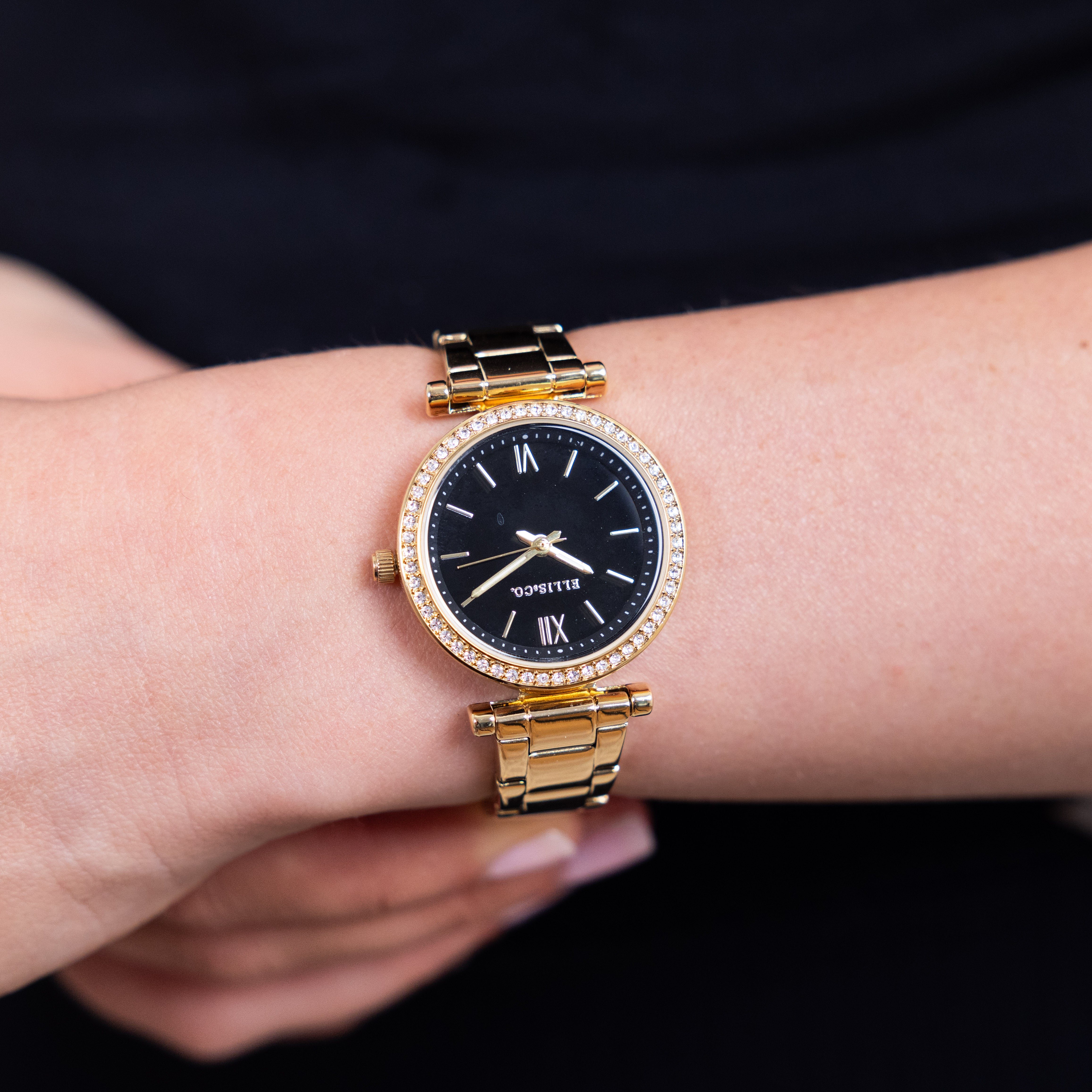 Ellis & Co Serena Gold Stainless Steel Stylish Bracelet Watch