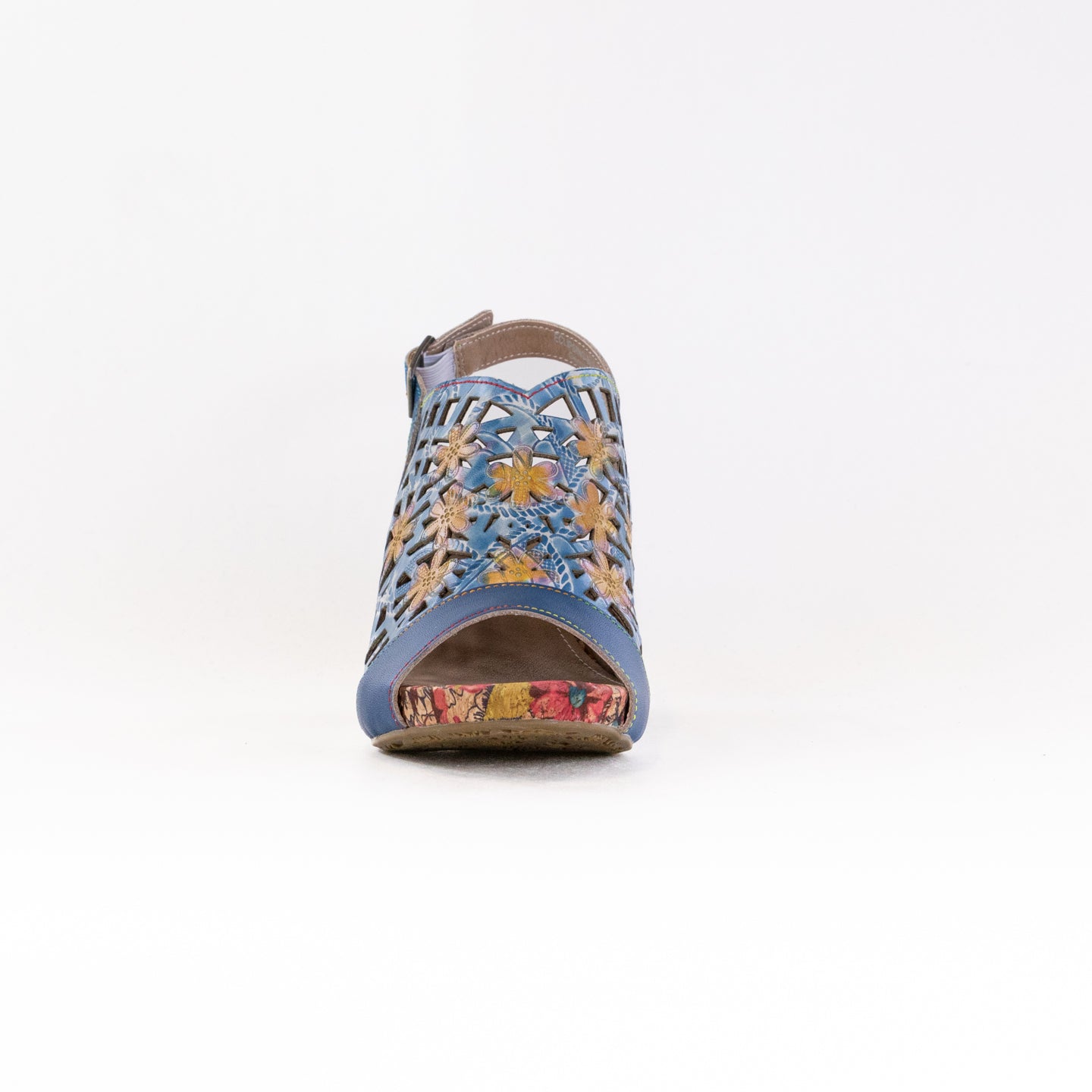 Spring Step L'Artiste Women's Fashionable Eclipsing Sandals in Blue Multi