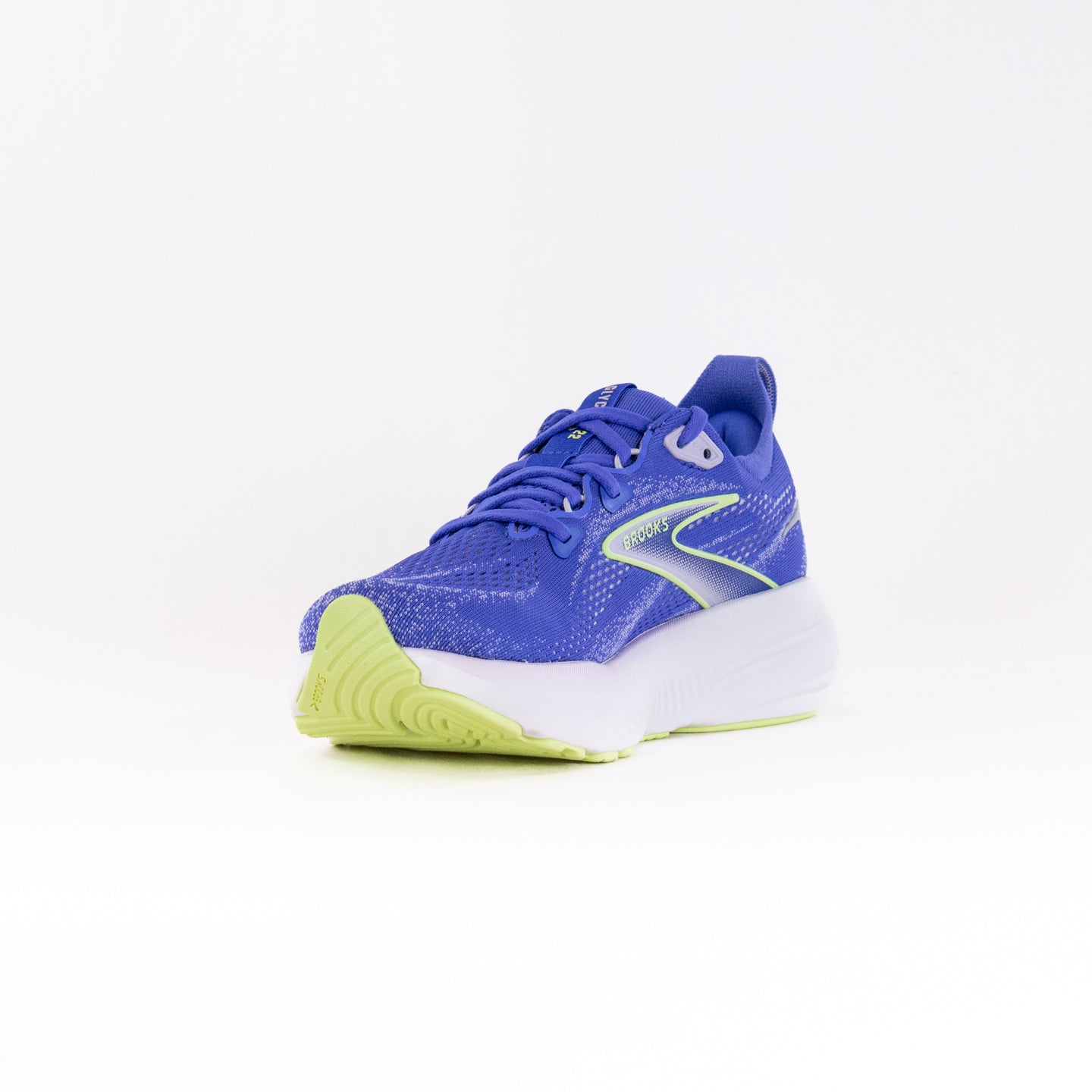 Brooks Women's Glycerin 22 Running Shoes in Amparo Blue, Hyper Iris, and Yellow Colors