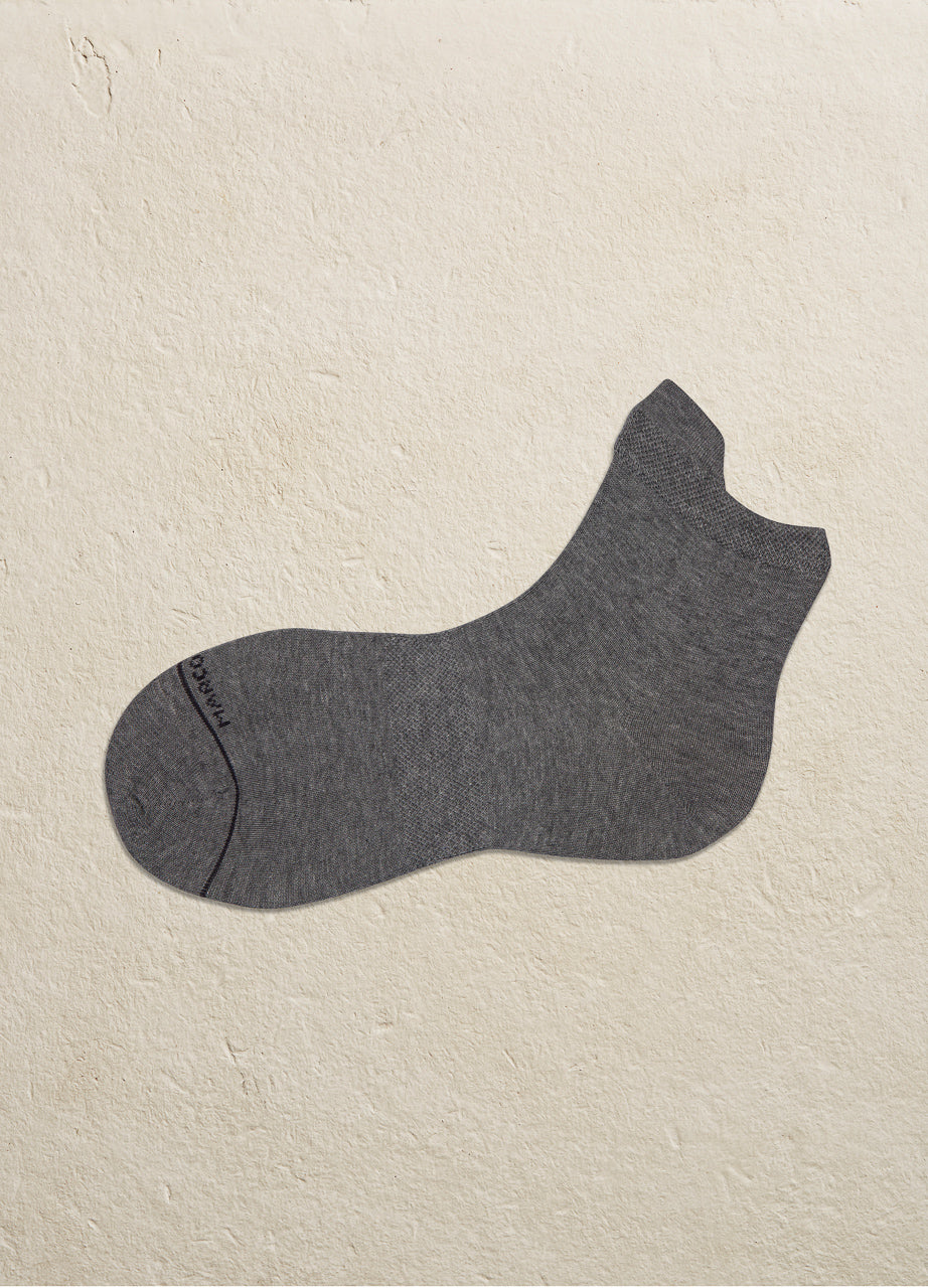 Marcoliani Milano Premium Pima Cotton Men's Invisible High Cut Sneaker Socks
