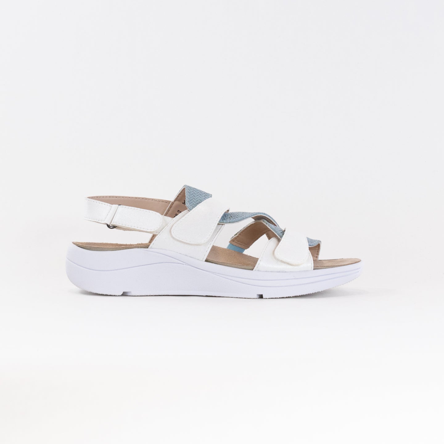 Women's Drew Serenity Sandals - Stylish White/Blue Combination