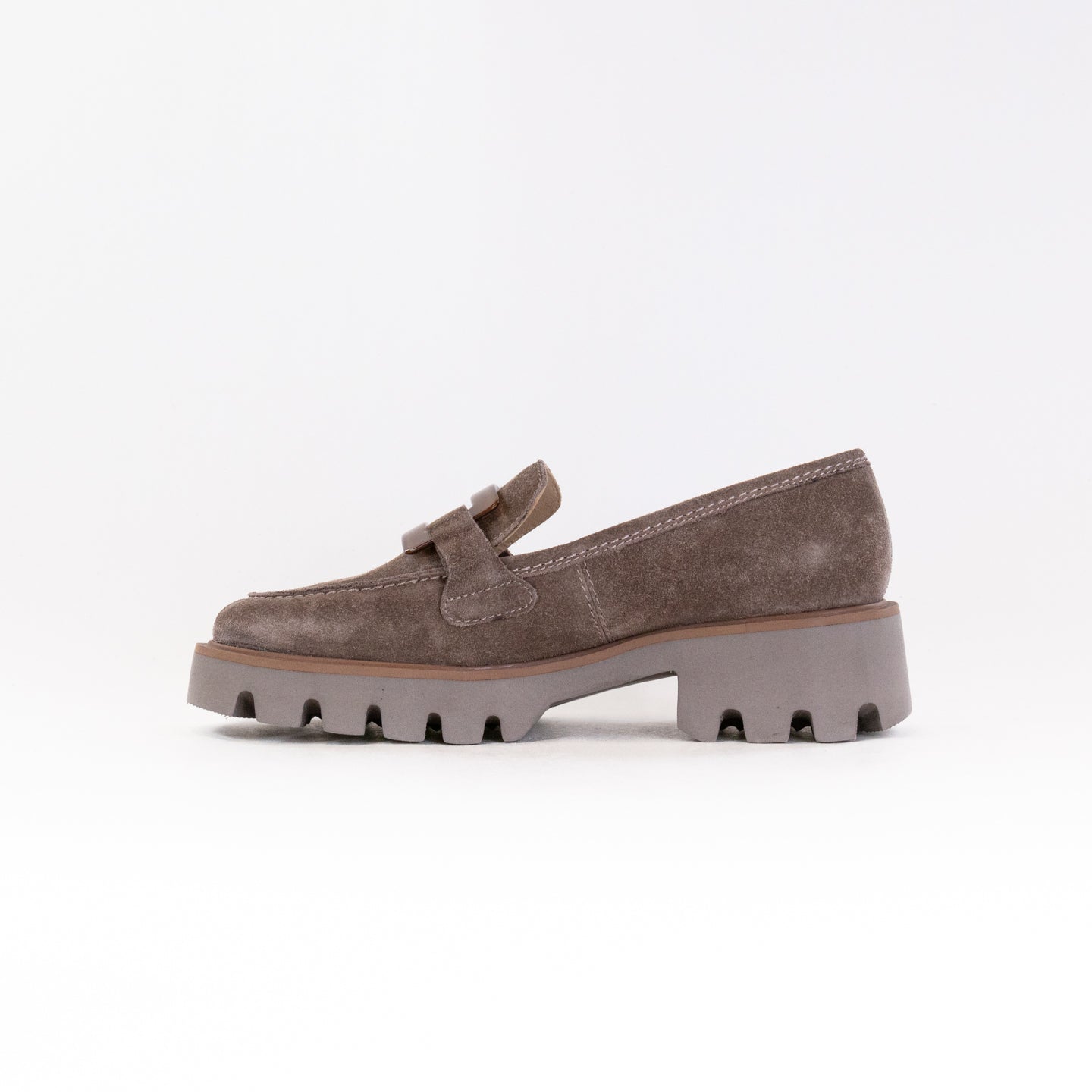 ARA Women's Sesame Suede Oleander Loafers with Chunky Platform