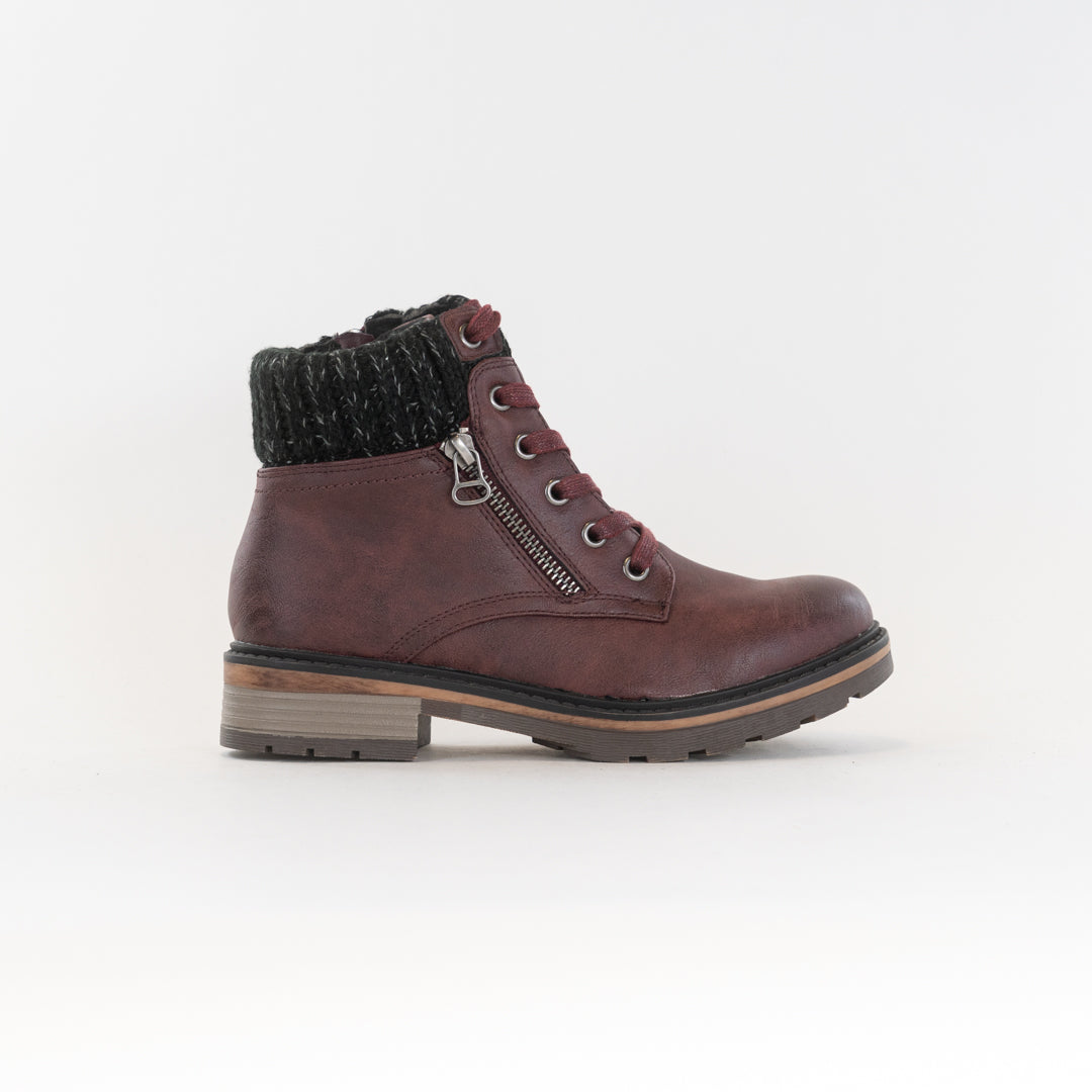 Women's Burgundy Wanderlust Amy Distressed Ankle Boots