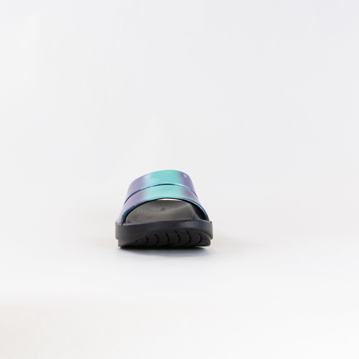 OOFOS Women's OOahh Luxe Slide Sandal in Atlantis Style