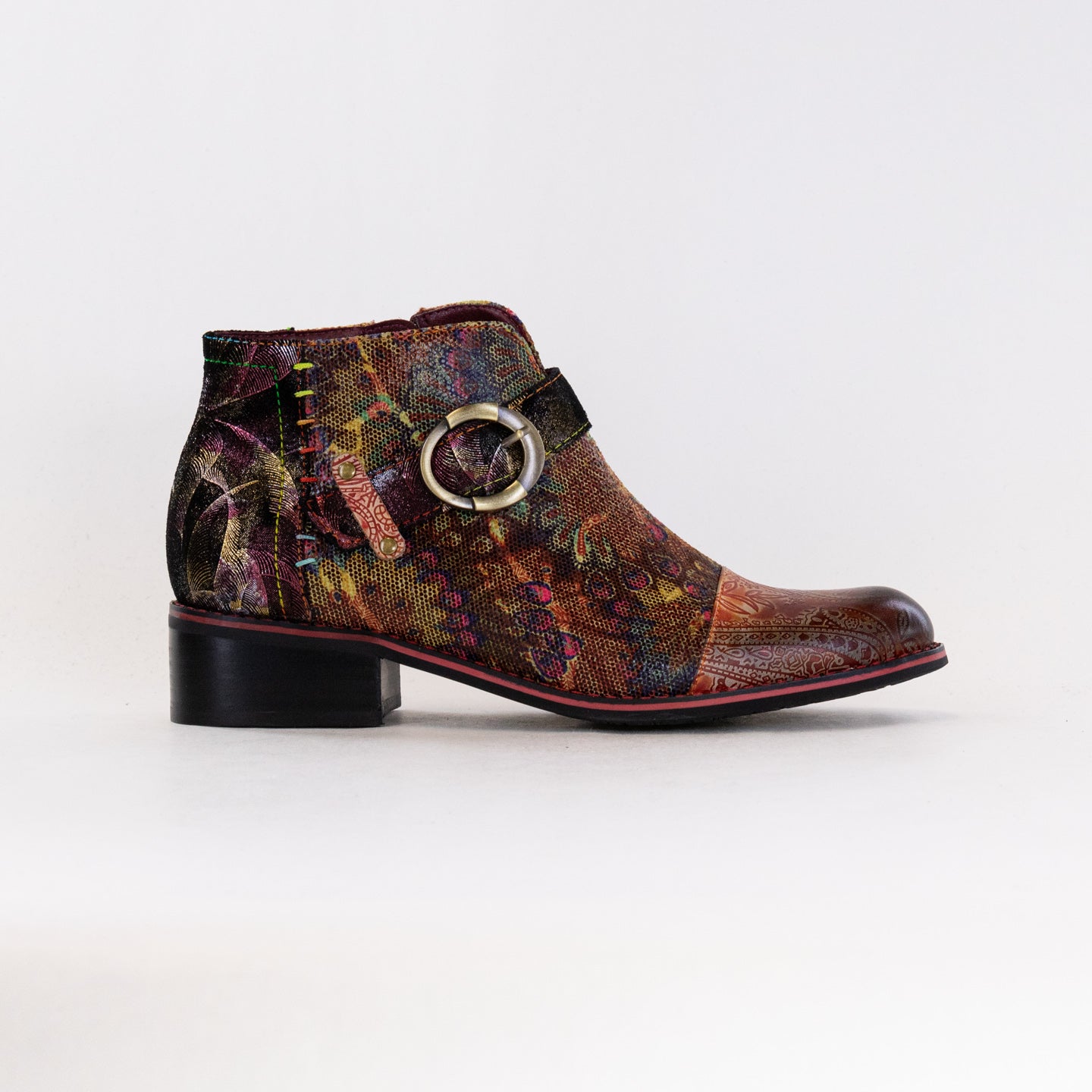 Spring Step Women's Camel Multi Georgiana-SCOPE Stylish Booties