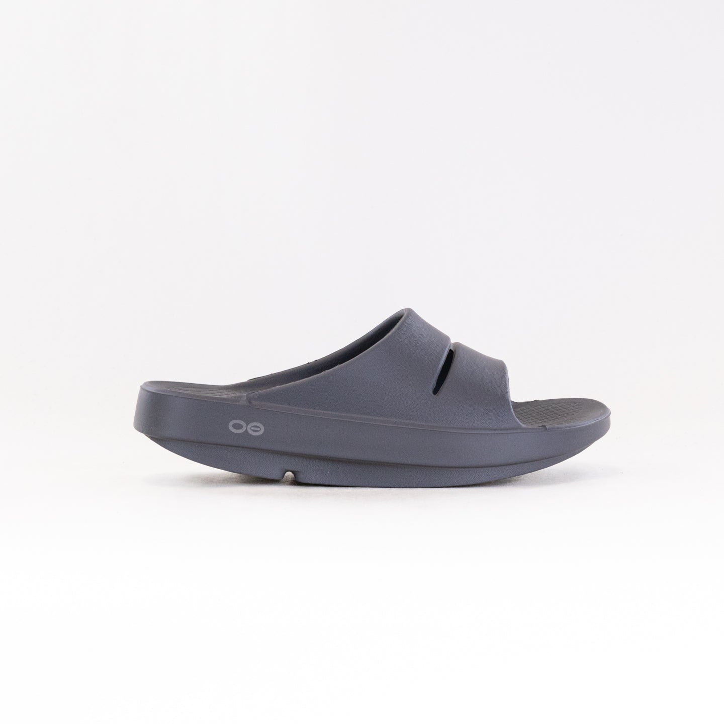 Unisex OOFOS OOahh Slide Sandal in Slate Color for Enhanced Comfort