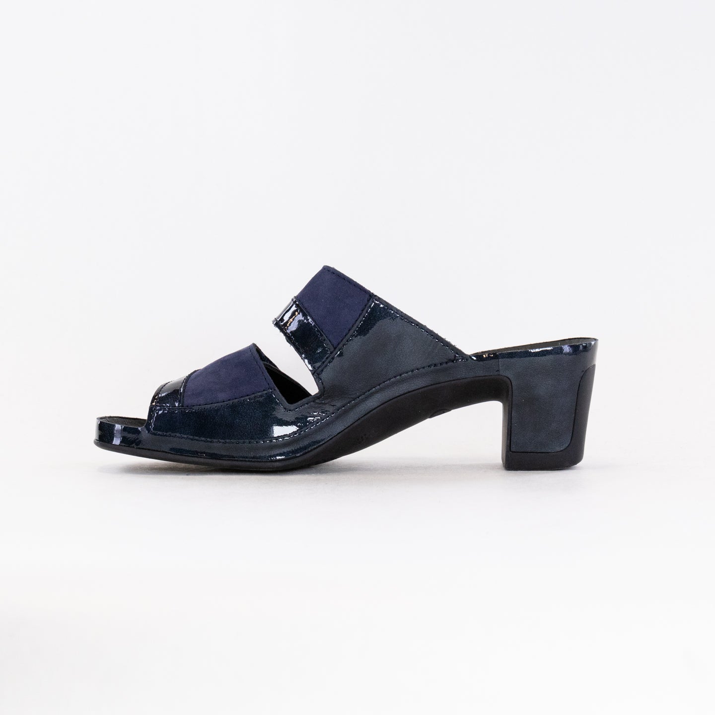 Women's Vital Joy Mule Sandal - Stylish Apache Blue Nubuck/Patent Leather
