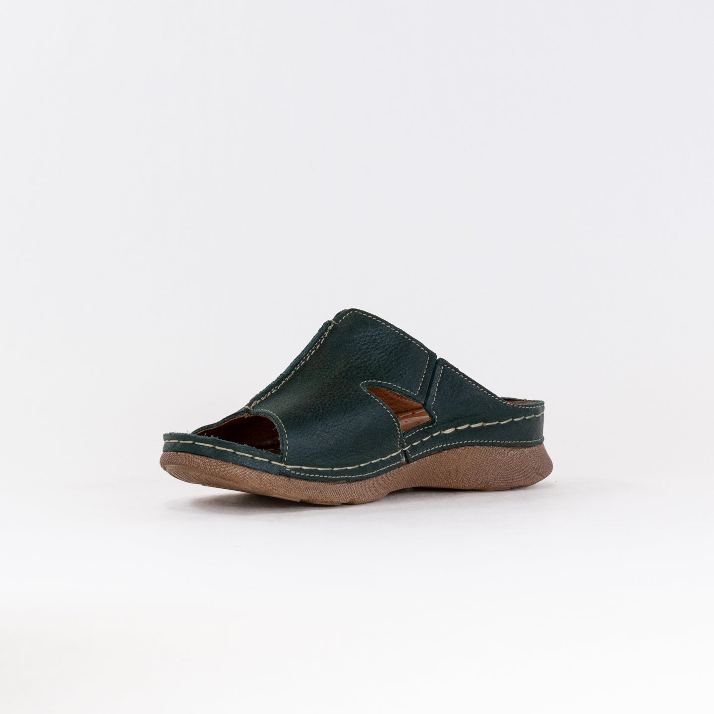 V-Italia Women's 925 Sandals Crafted from Green Leather