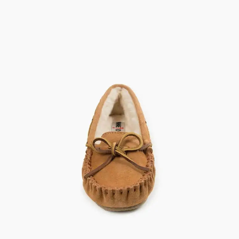 Minnetonka Women's Cally Wide Slippers in Cinnamon Color