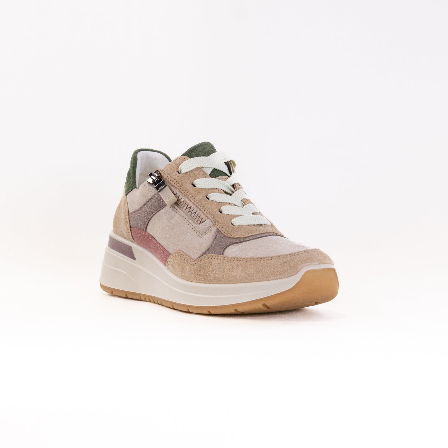 ARA Women's Stylish Sand/Shell Garda Wedge Shoes