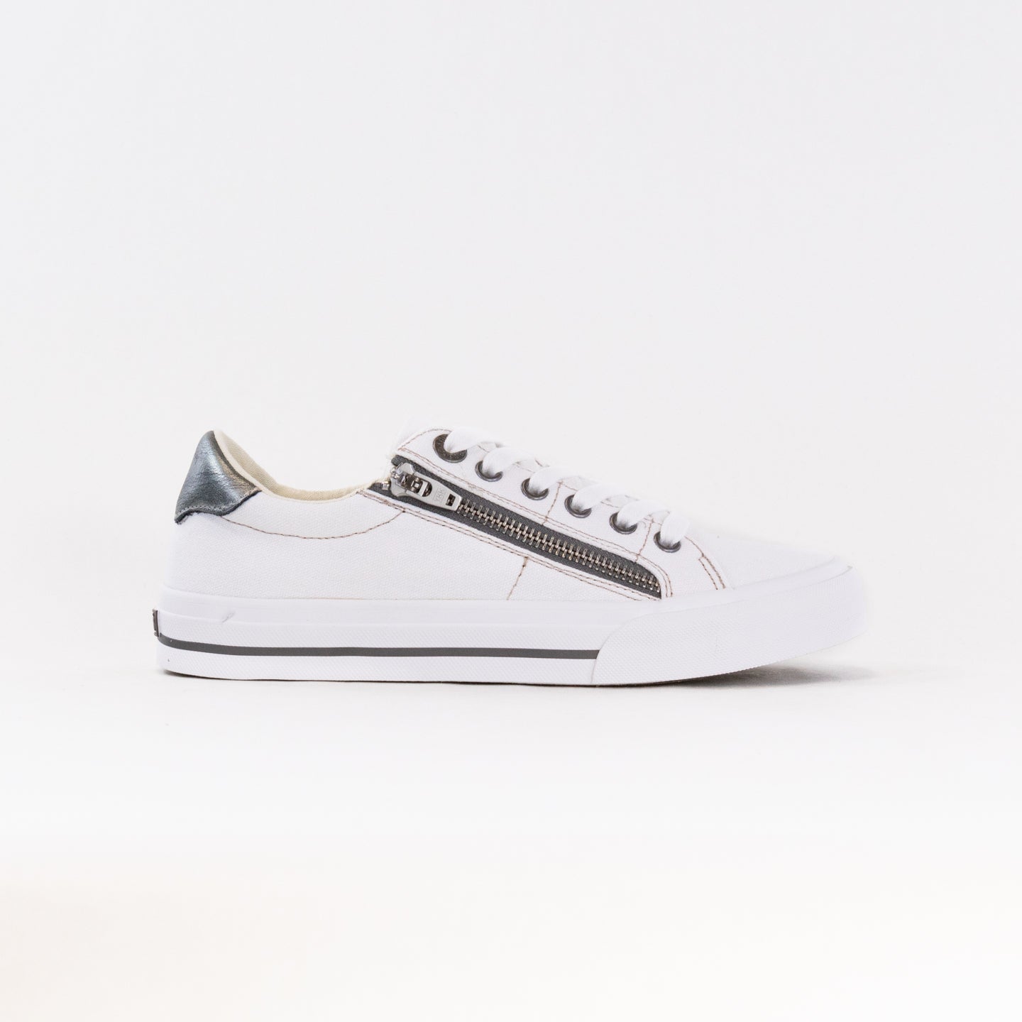 Women's Taos Z Soul Canvas Sneakers in White/Pewter