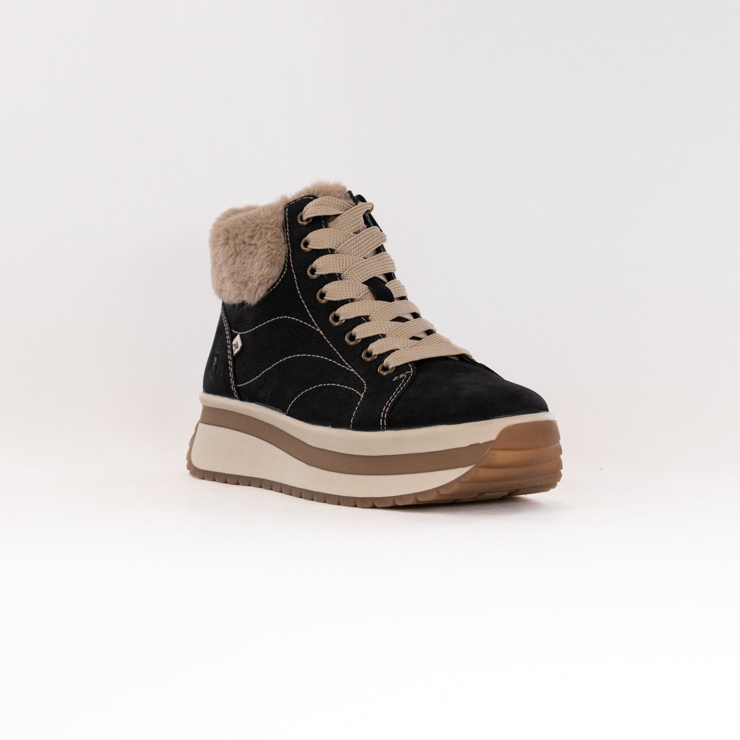 Rieker Women's W0961-01 Black Suede Leather R-EVOLUTION Boots