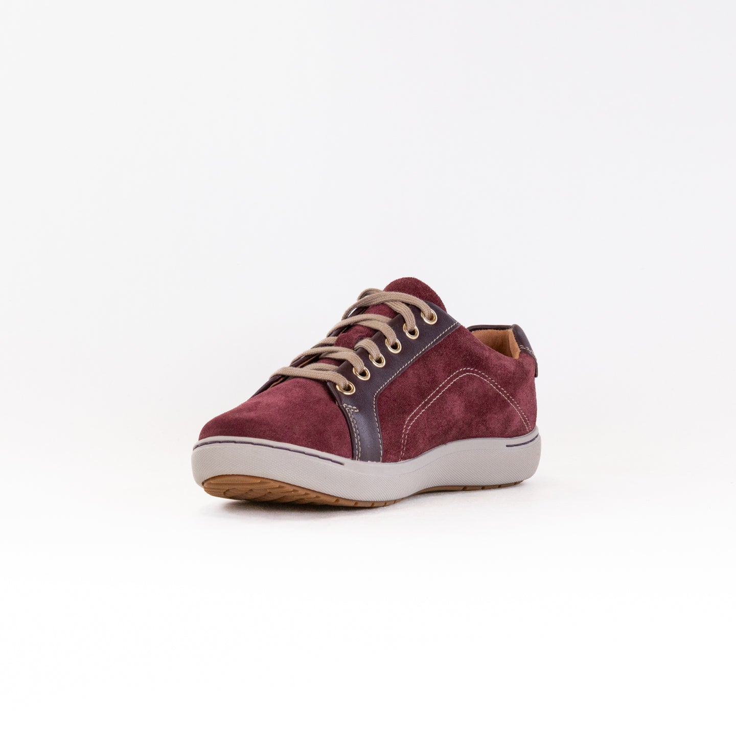 Stylish Burgundy Clarks Nalle Lace Women's Sneakers