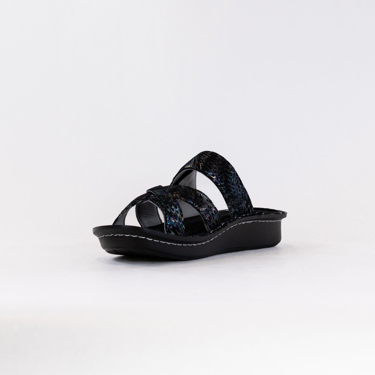 Glistening Alegria Victoriah Women's Crisscross Slide Sandals