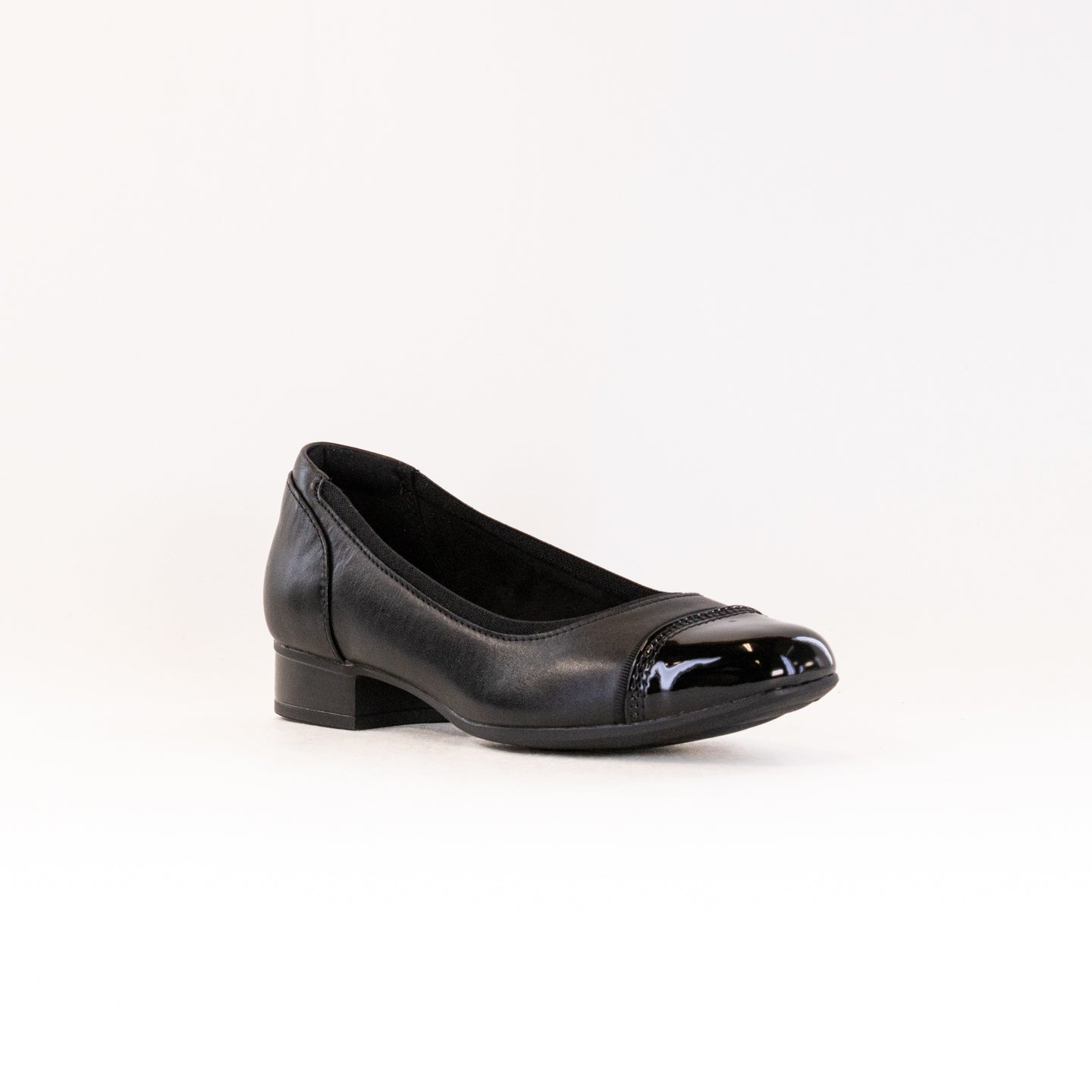 Clarks Women's Krystine May Classic Black Leather Pumps