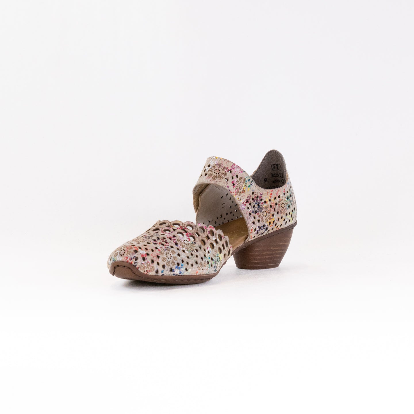 Rieker Mirjam 53 Women's Low - Heel Dress Shoes in Beige Multi Color