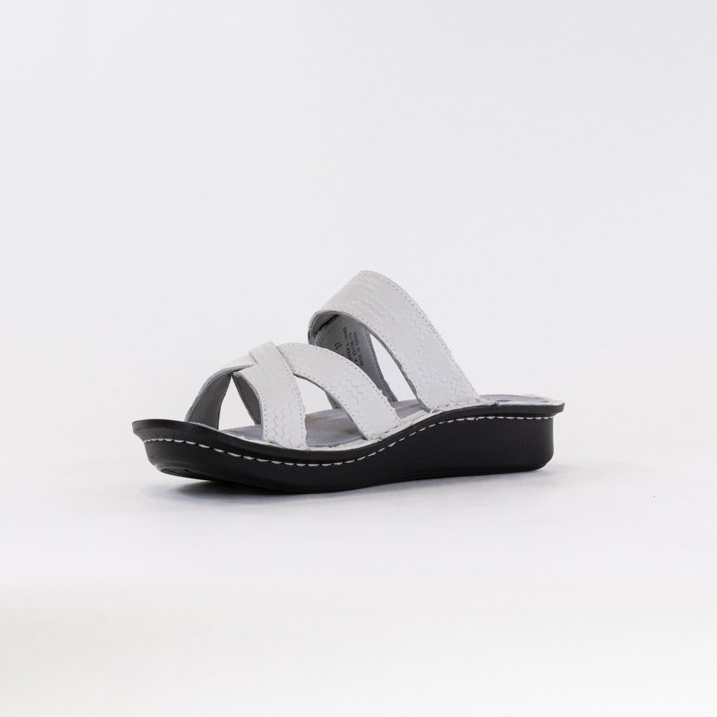 Alegria Women's Victoriah Slide Sandals in Basketry White