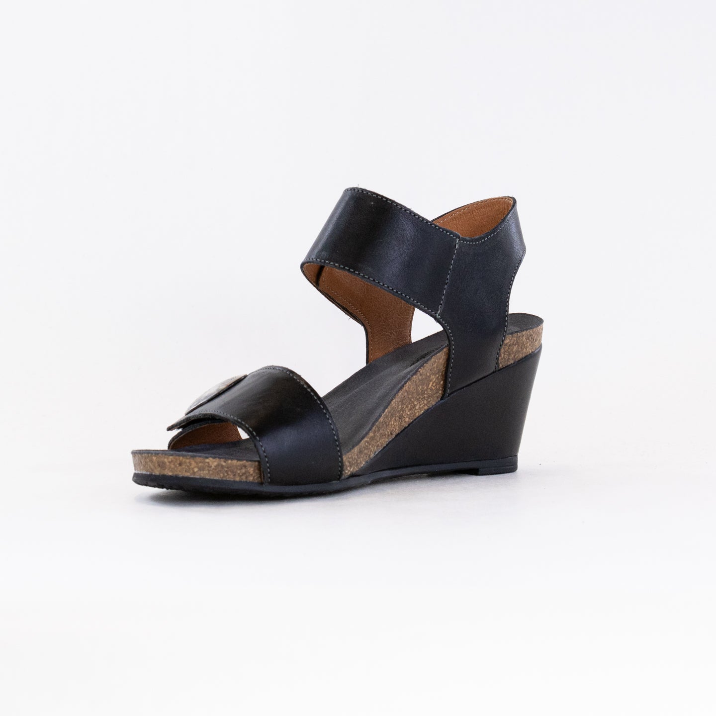 Stylish Women's Taos Black Carousel 3 Wedge Sandals with Arch Support