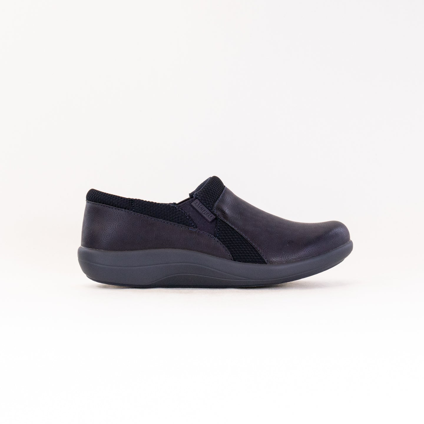 Women's Alegria Duette Slip-On Casual Vegan Shoes - Swirl Wind/Navy Color Scheme