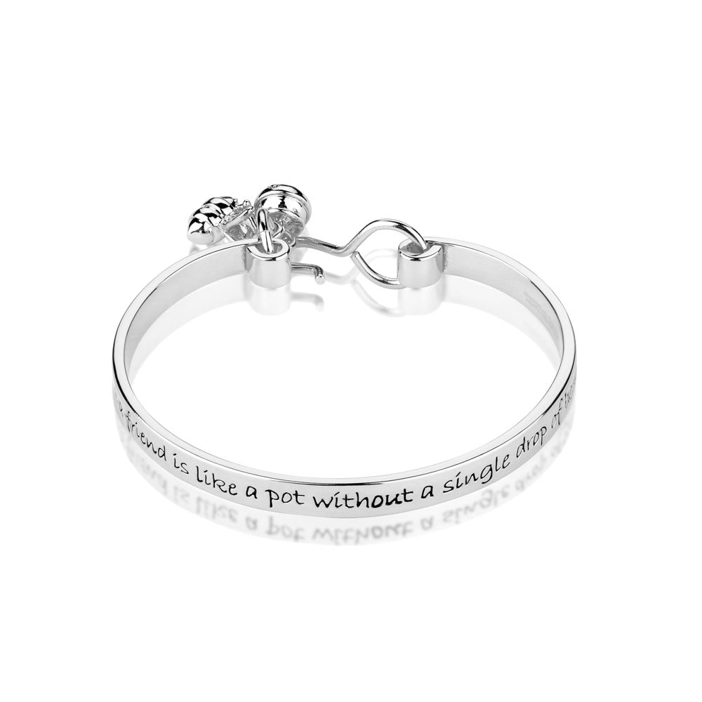 60mm Disney White Gold Plated Winnie The Pooh Friendship Bracelet