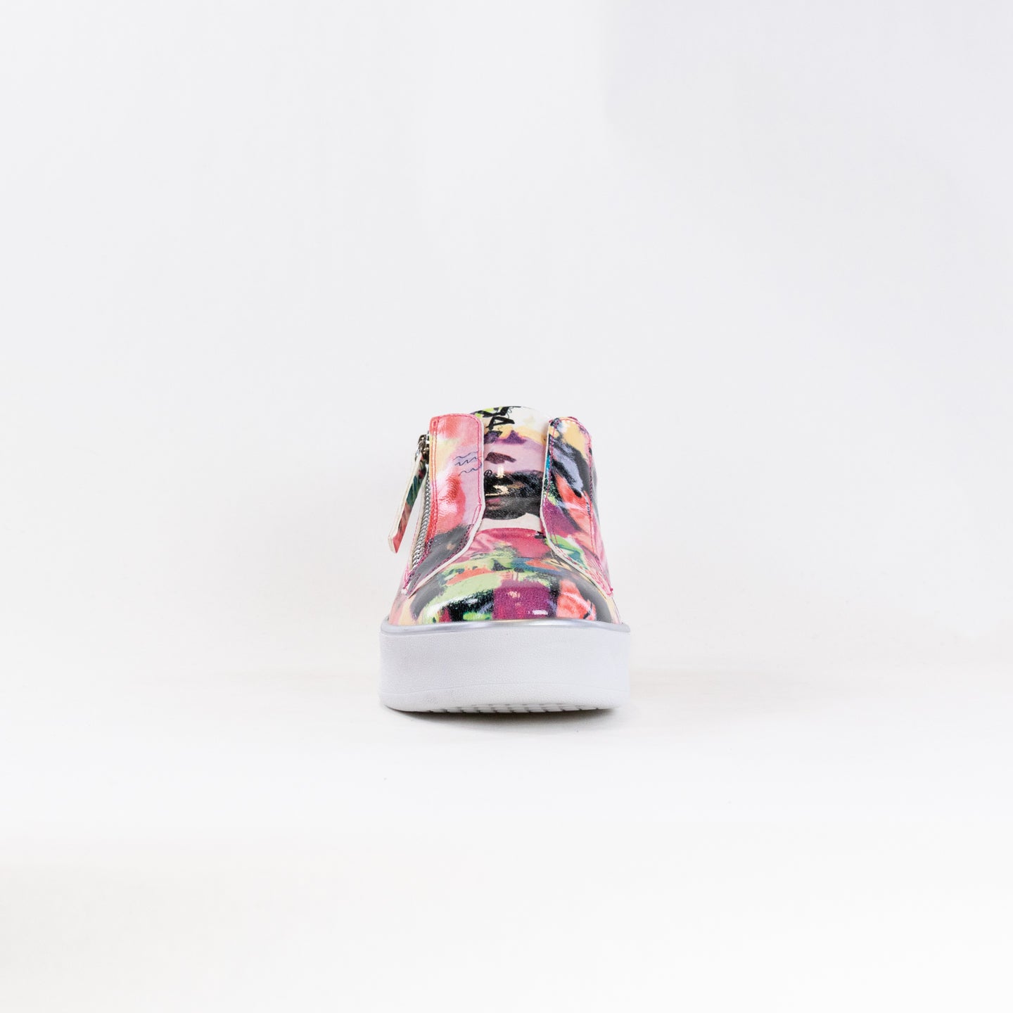 Women's Pink Mix Ziera Zikta Leather Casual Sneakers